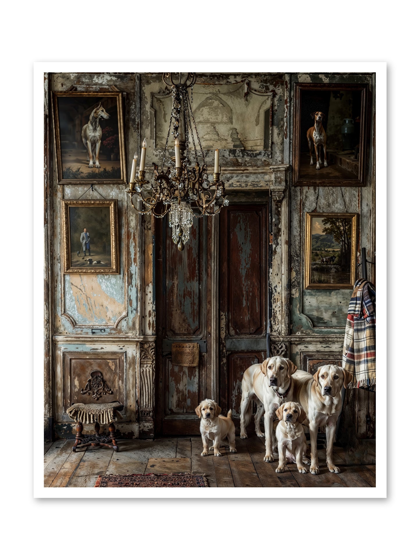 The Bespoke Leash Club -- Loose Canvas Print 32x40