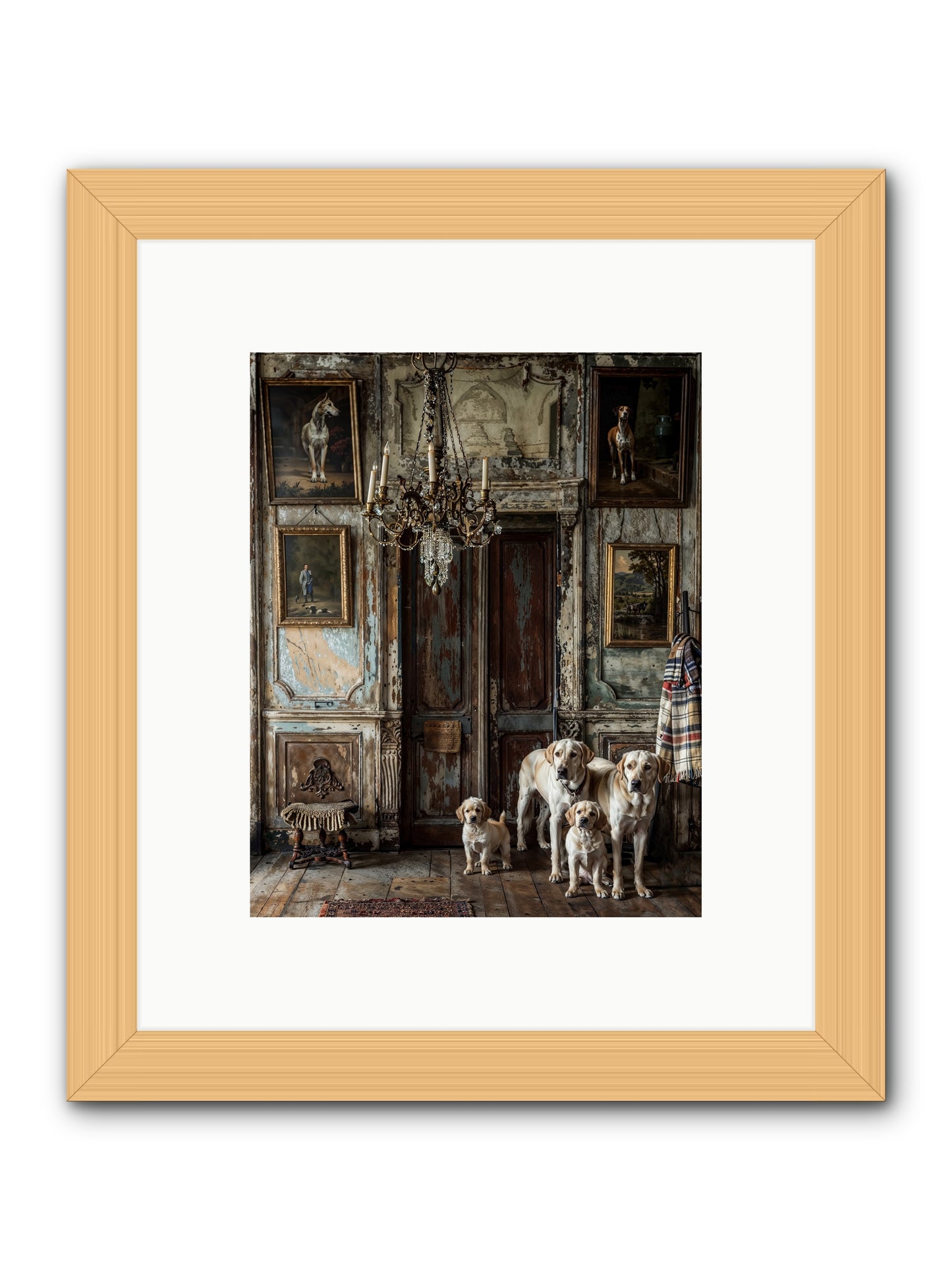 The Bespoke Leash Club -- Framed Print - Natural 8x10