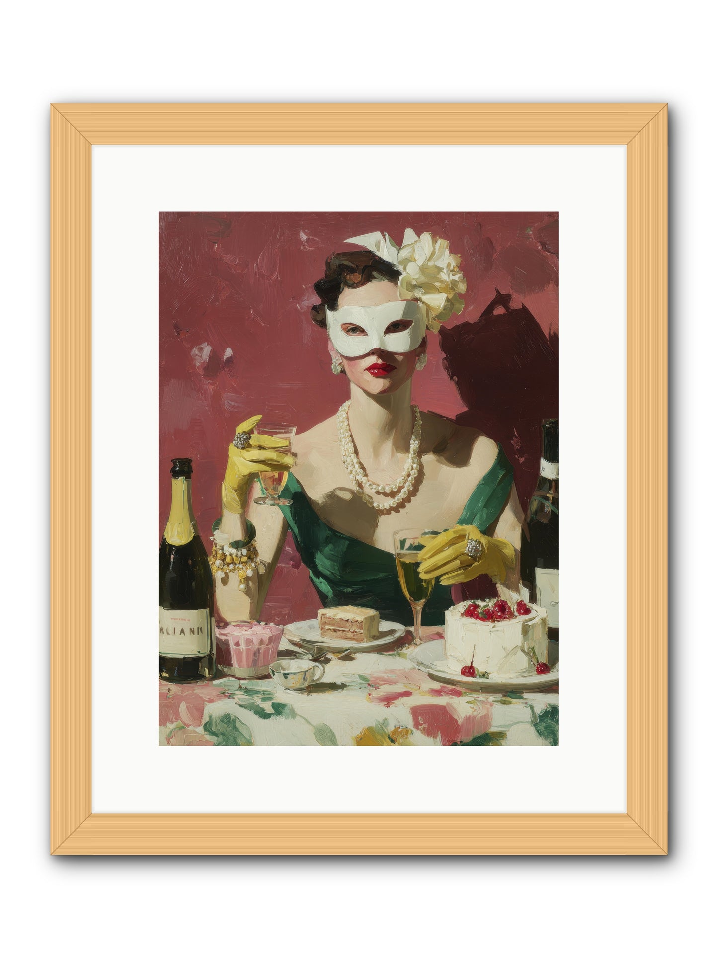 The Biscuit & Valentine Club -- Framed Print - Natural 12x16
