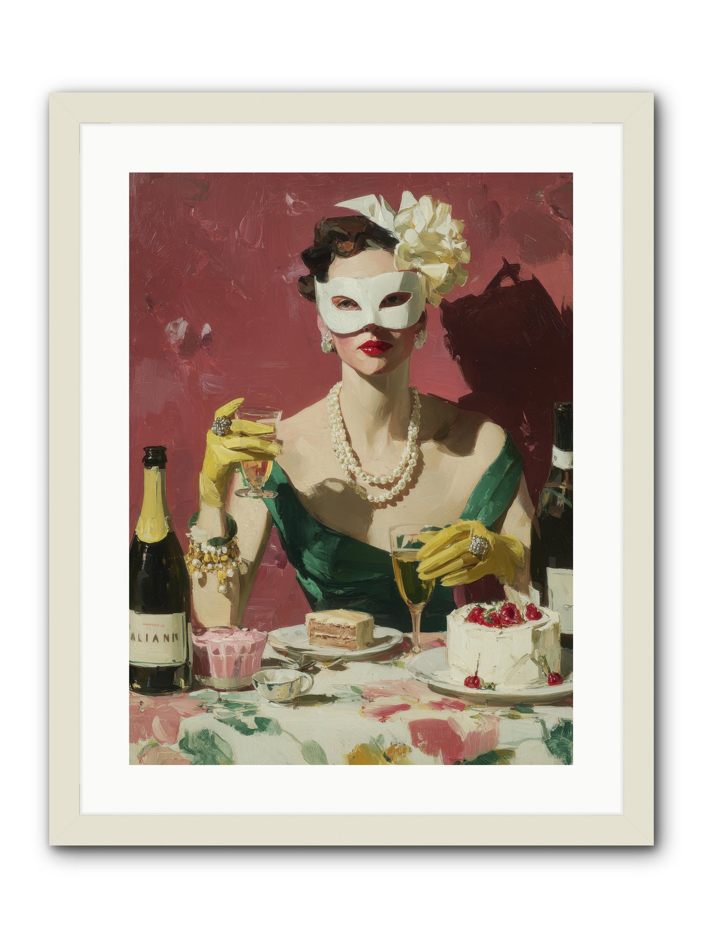 The Biscuit & Valentine Club -- Framed Print - White 18x24