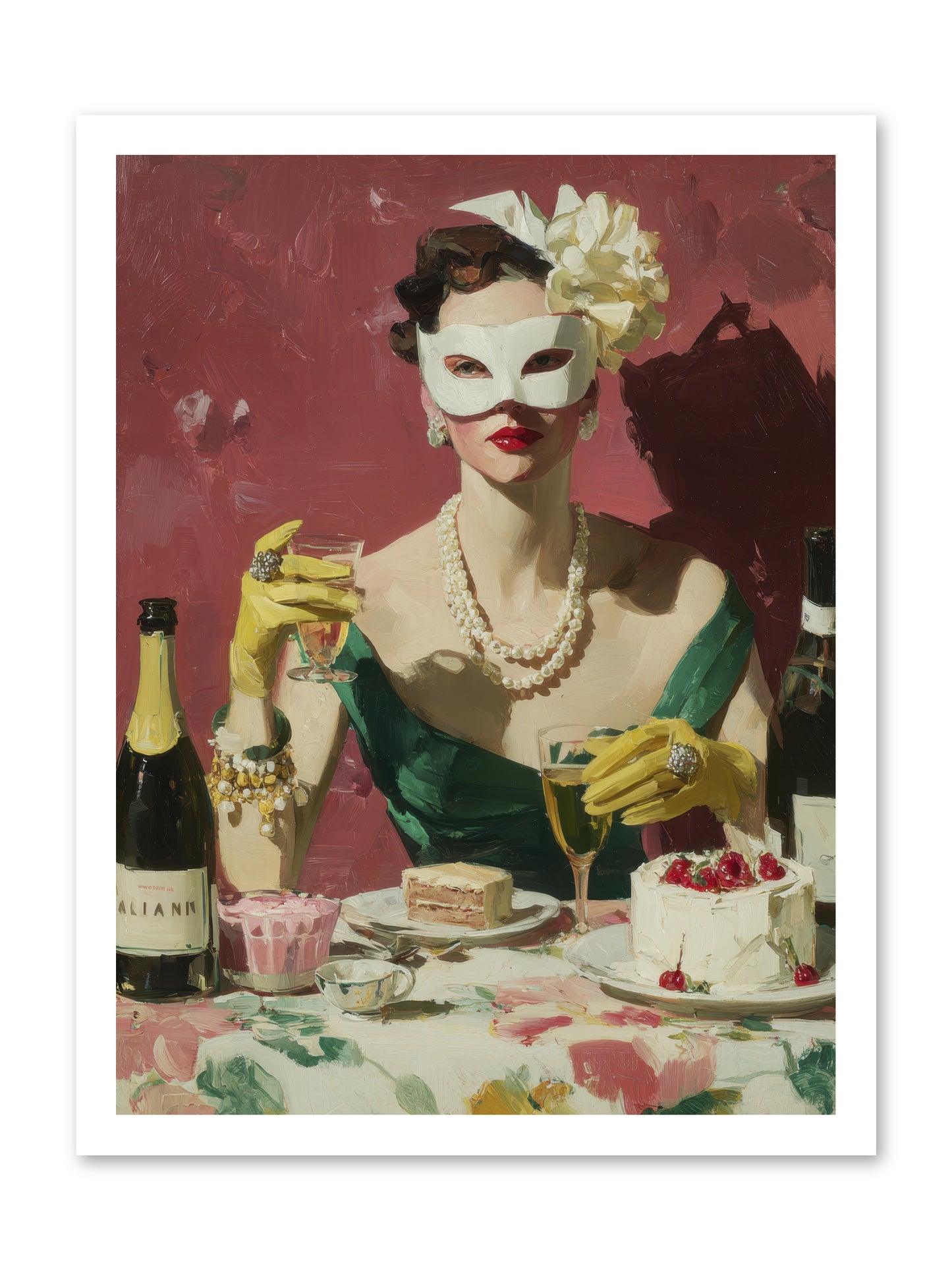 The Biscuit & Valentine Club -- Loose Canvas Print 18x24
