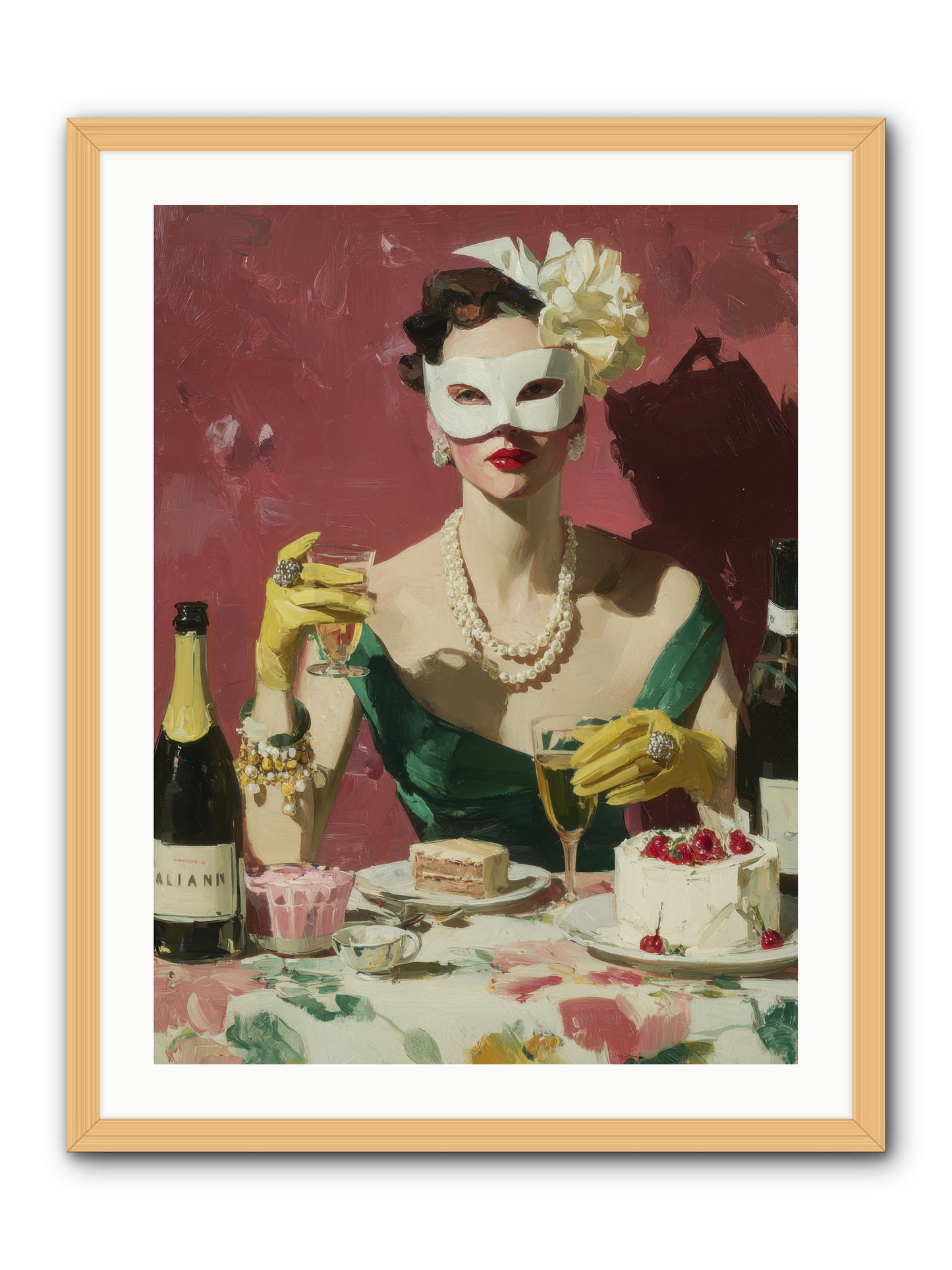 The Biscuit & Valentine Club -- Framed Print - Natural 24x32