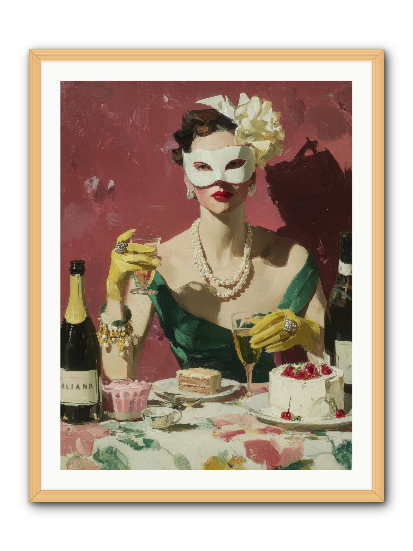 The Biscuit & Valentine Club -- Framed Print - Natural 30x40