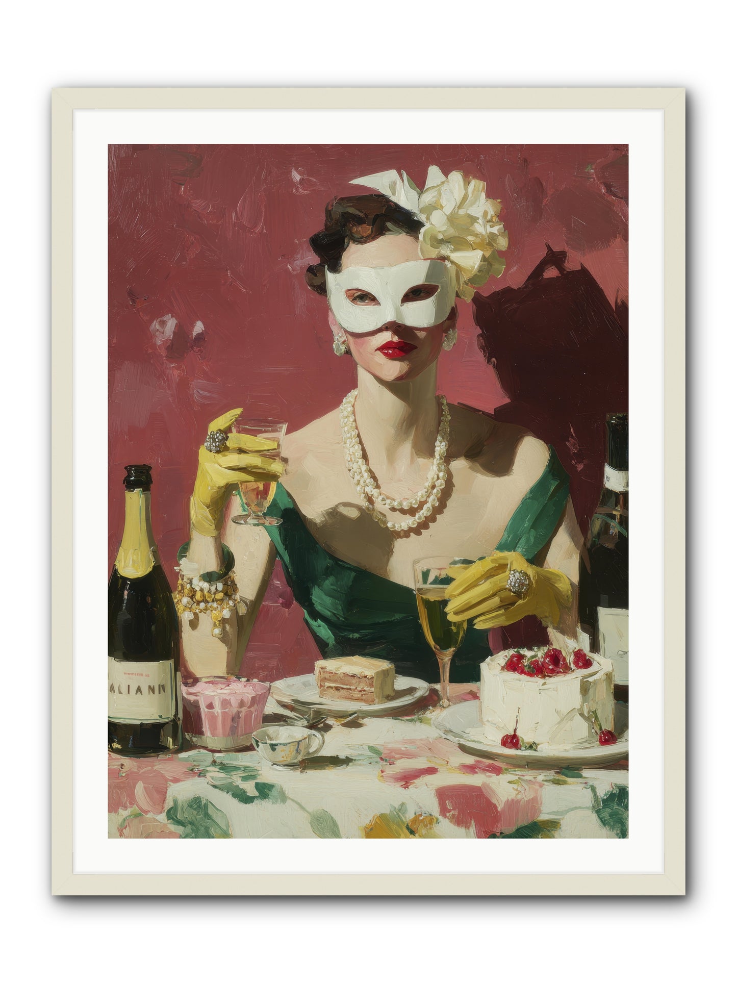 The Biscuit & Valentine Club -- Framed Print - White 30x40