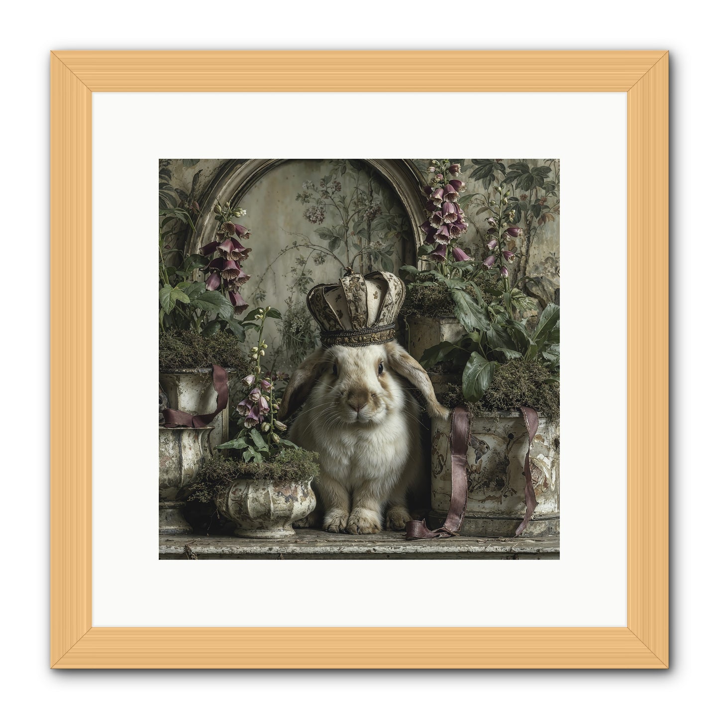 The Blooming Hour -- Framed Print - Natural 12x12