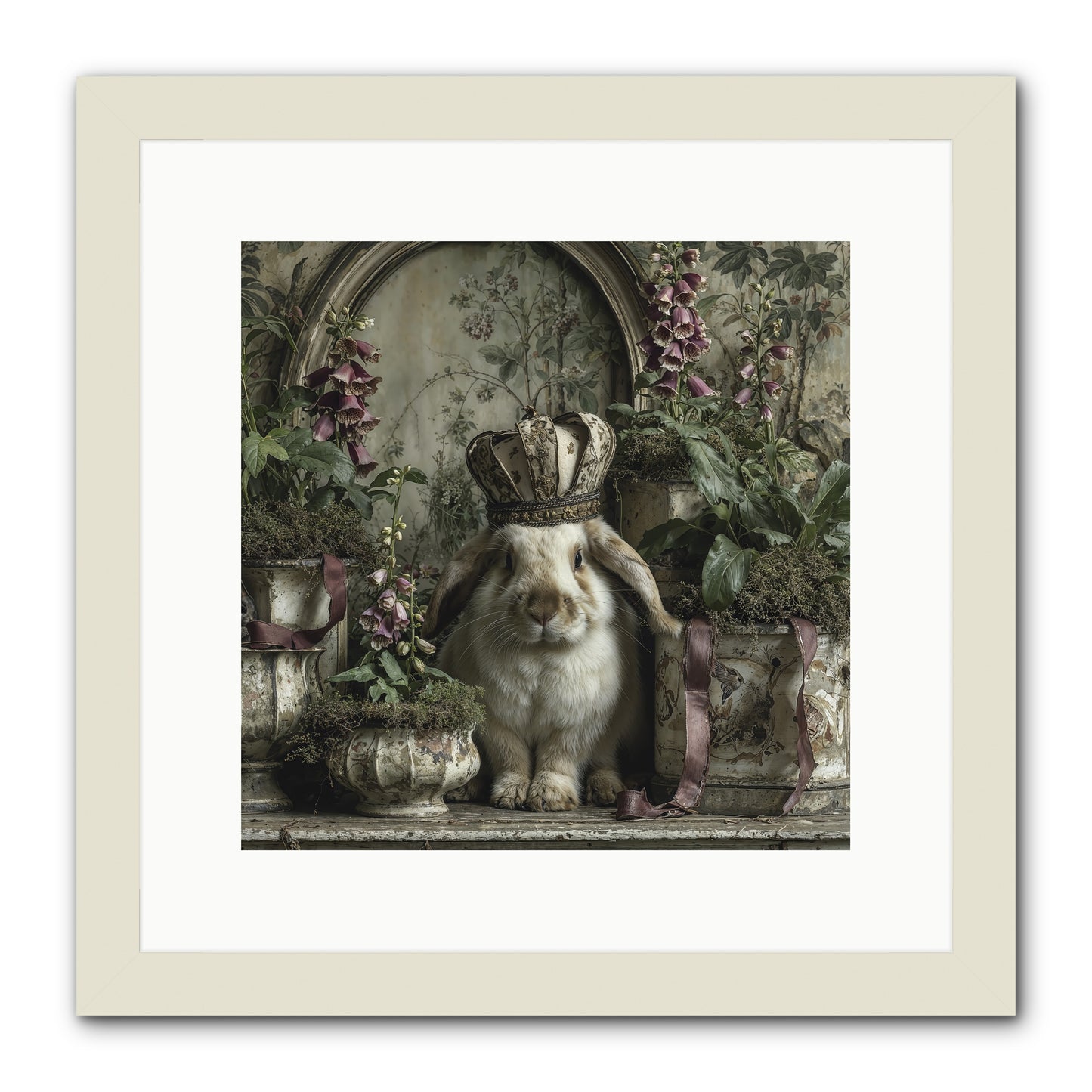 The Blooming Hour -- Framed Print - White 12x12