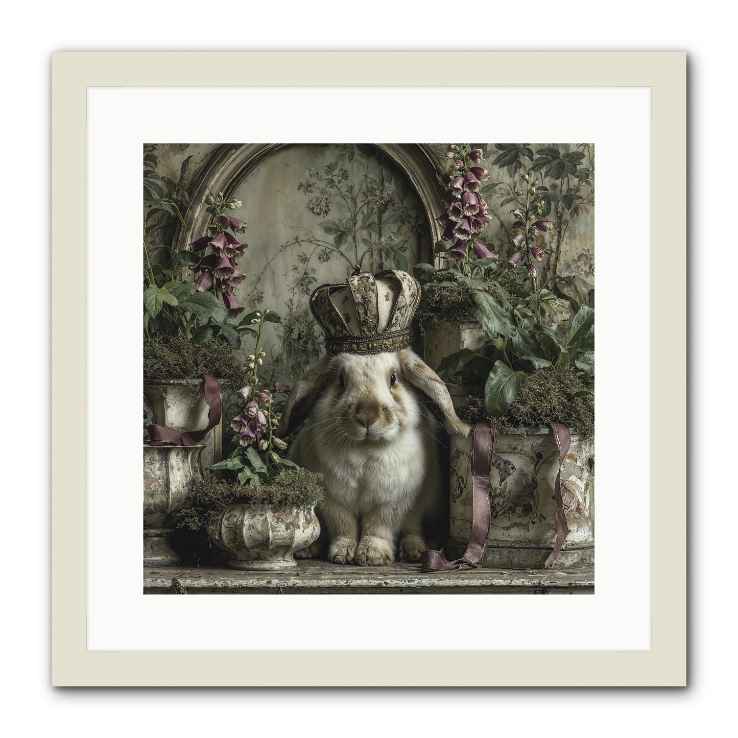 The Blooming Hour -- Framed Print - White 16x16