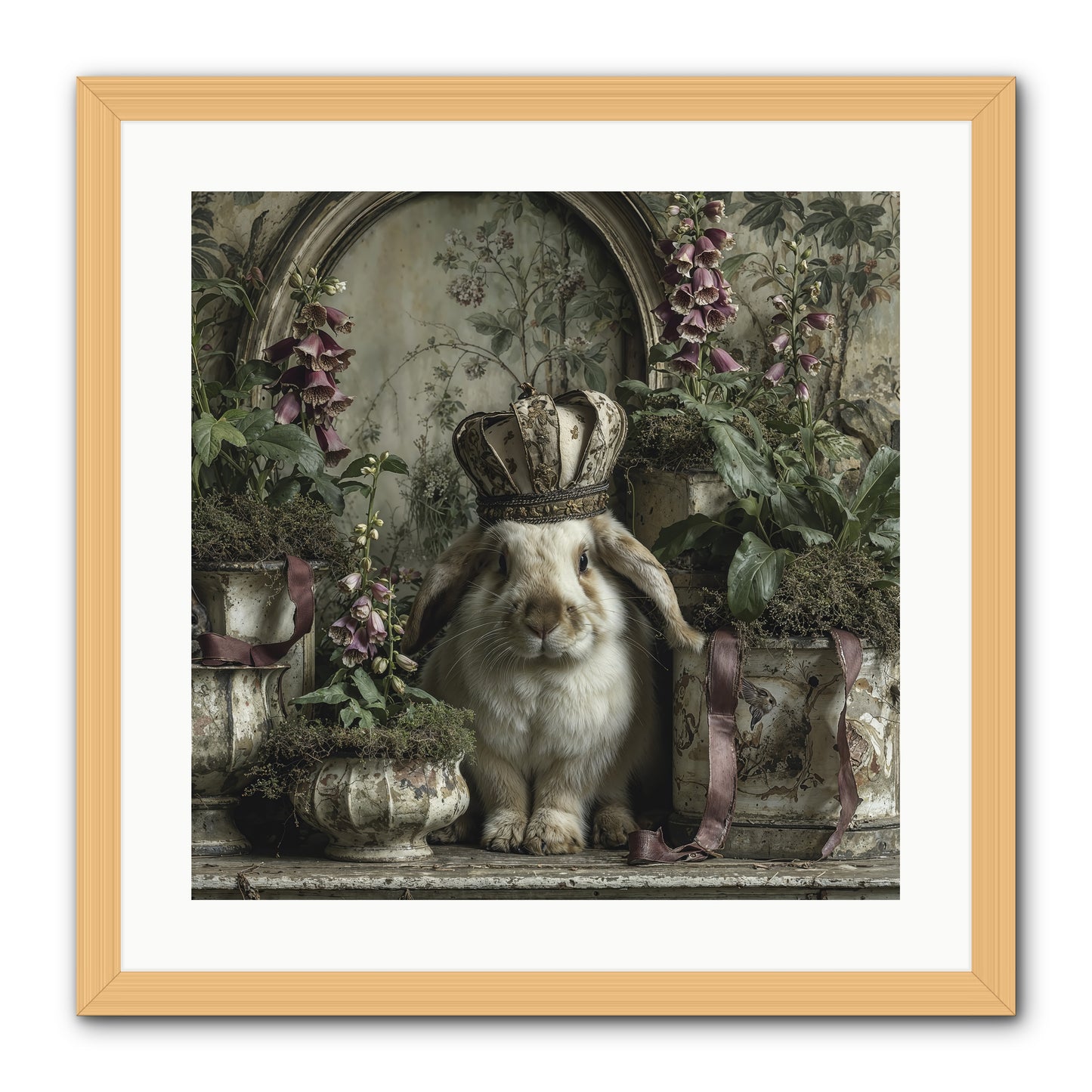 The Blooming Hour -- Framed Print - Natural 20x20