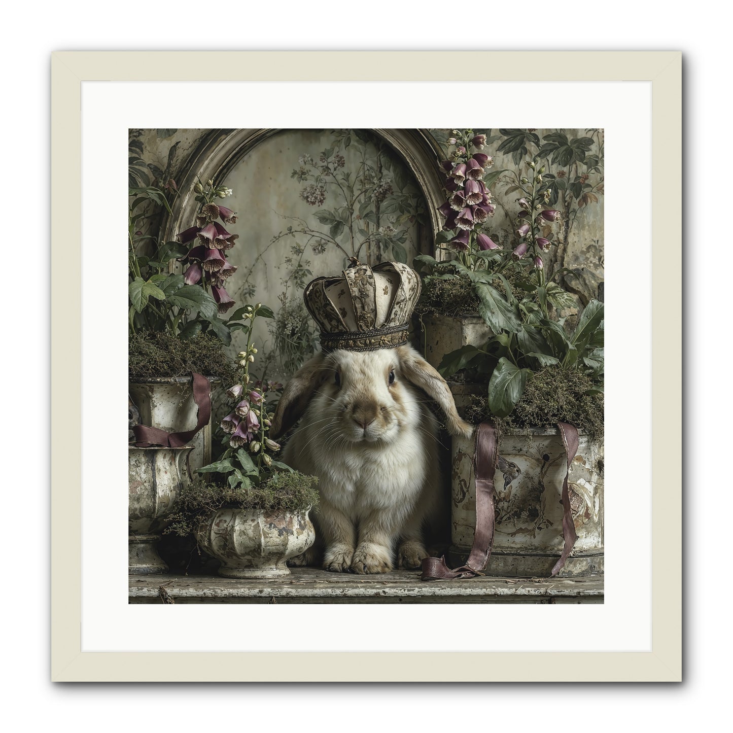 The Blooming Hour -- Framed Print - White 20x20