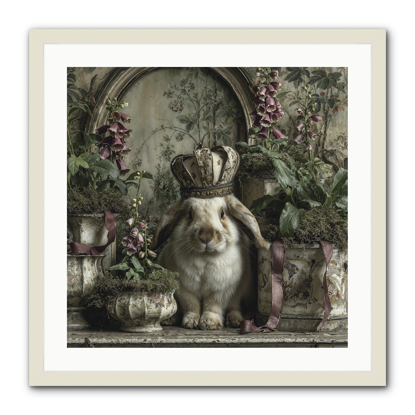 The Blooming Hour -- Framed Print - White 24x24