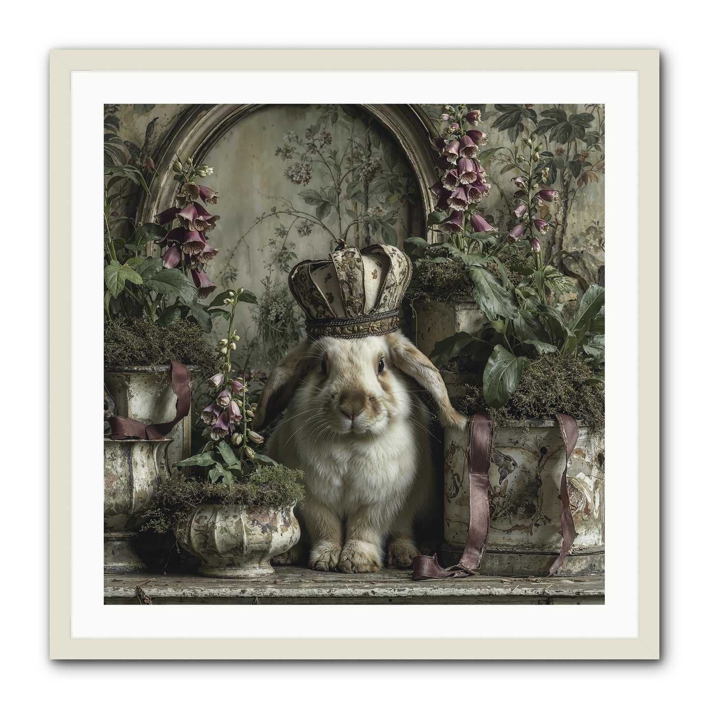The Blooming Hour -- Framed Print - White 30x30