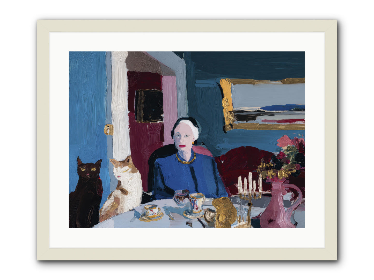 The Blue Hour -- Framed Print - White 24x18