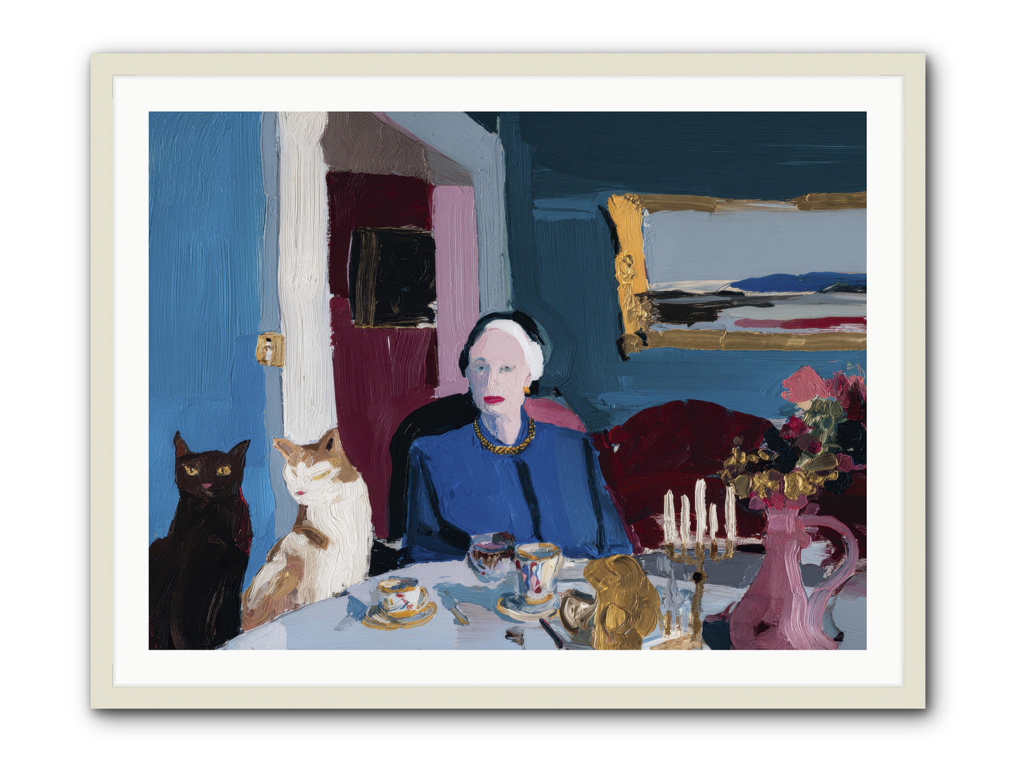 The Blue Hour -- Framed Print - White 40x30