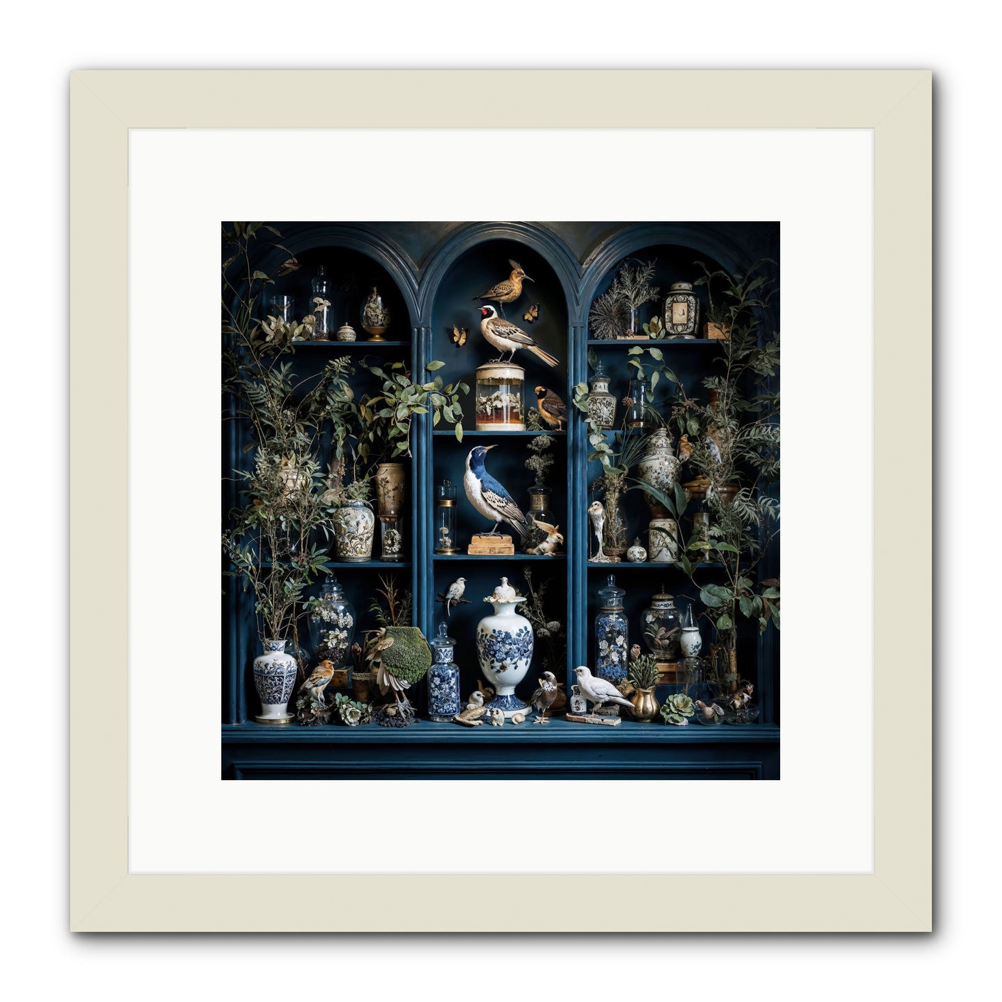 The Bluffs -- Framed Print - White 12x12