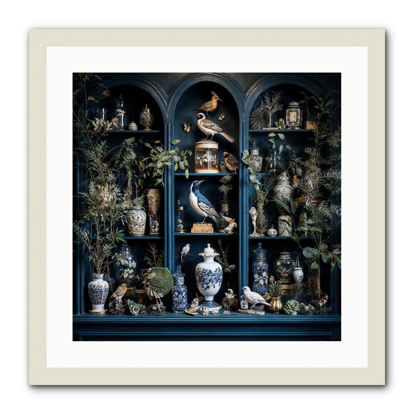 The Bluffs -- Framed Print - White 20x20
