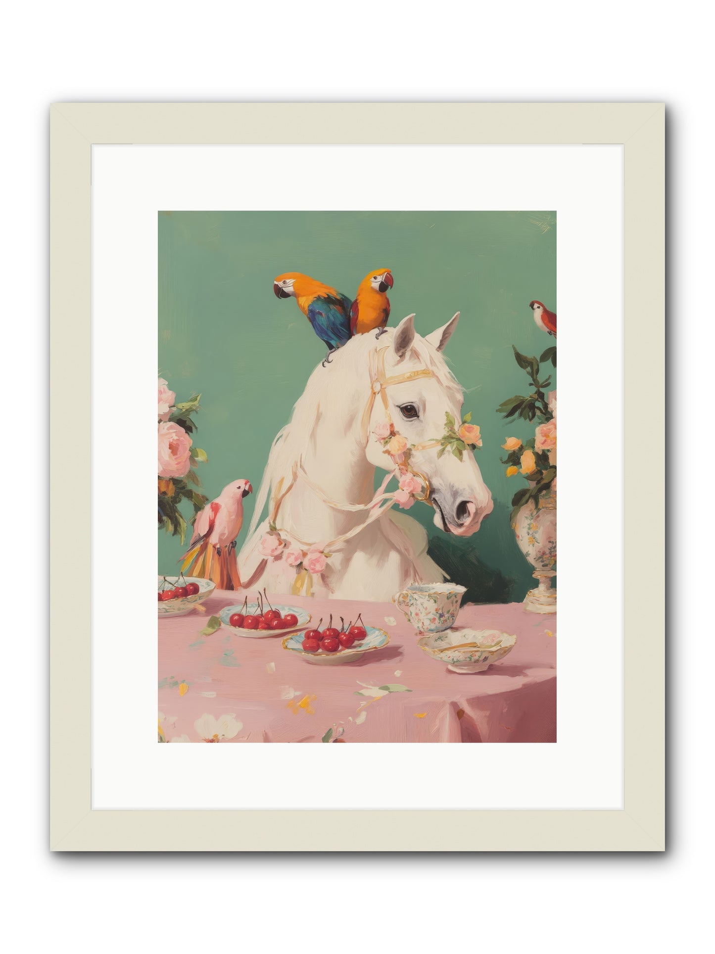 The Bohemian BreakfastRez2 -- Framed Print - White 12x16