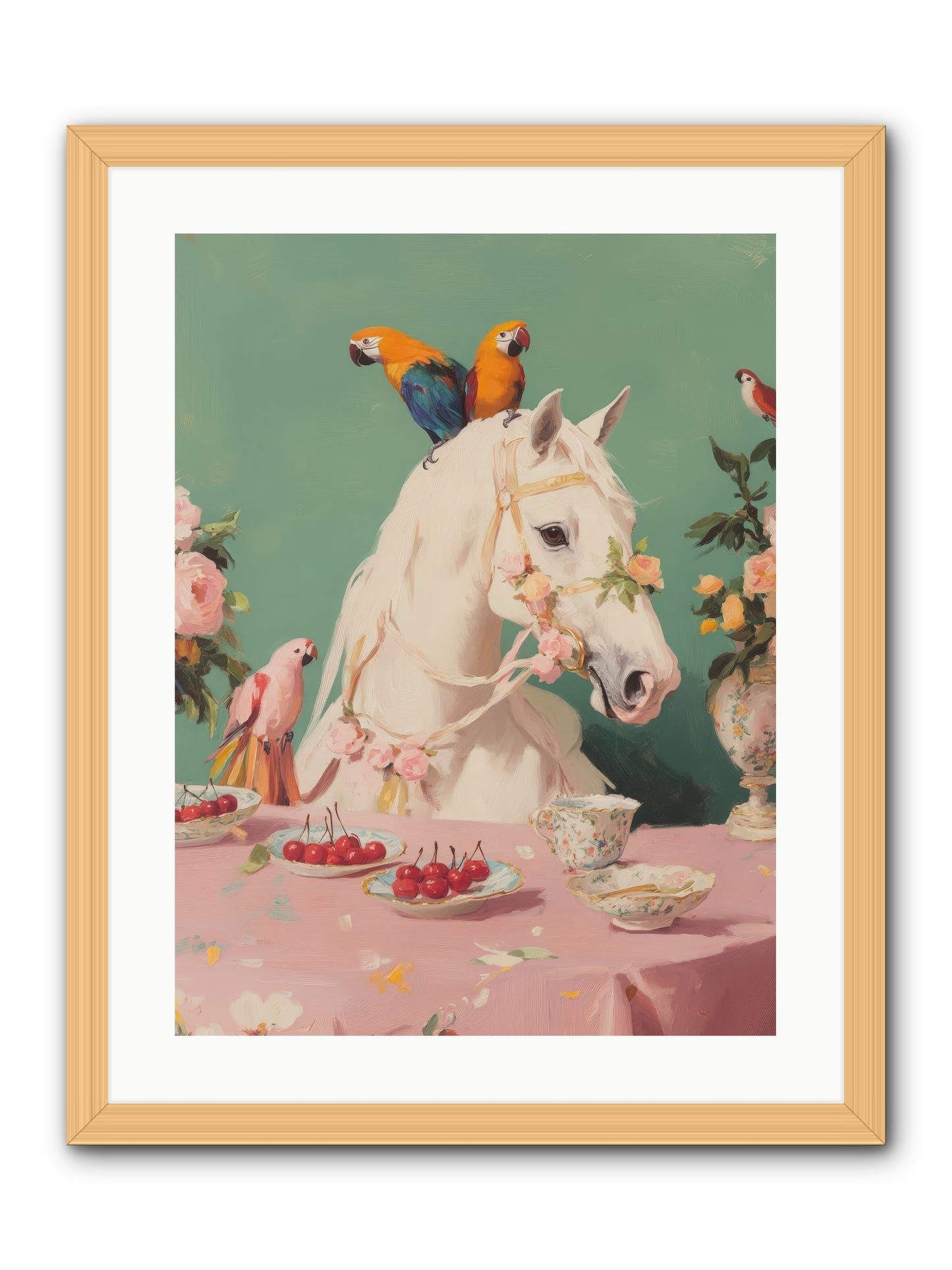 The Bohemian BreakfastRez2 -- Framed Print - Natural 18x24