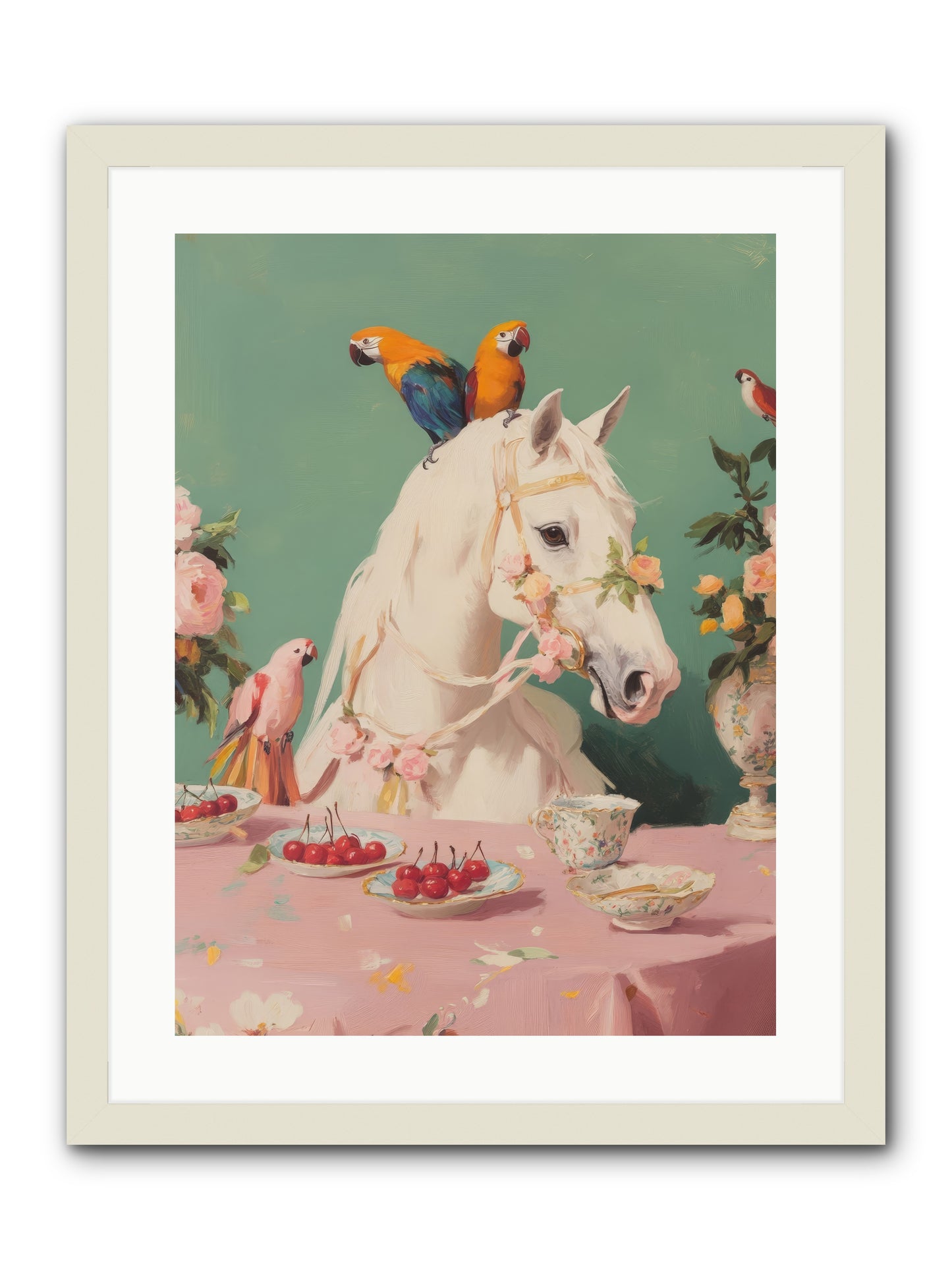 The Bohemian BreakfastRez2 -- Framed Print - White 18x24