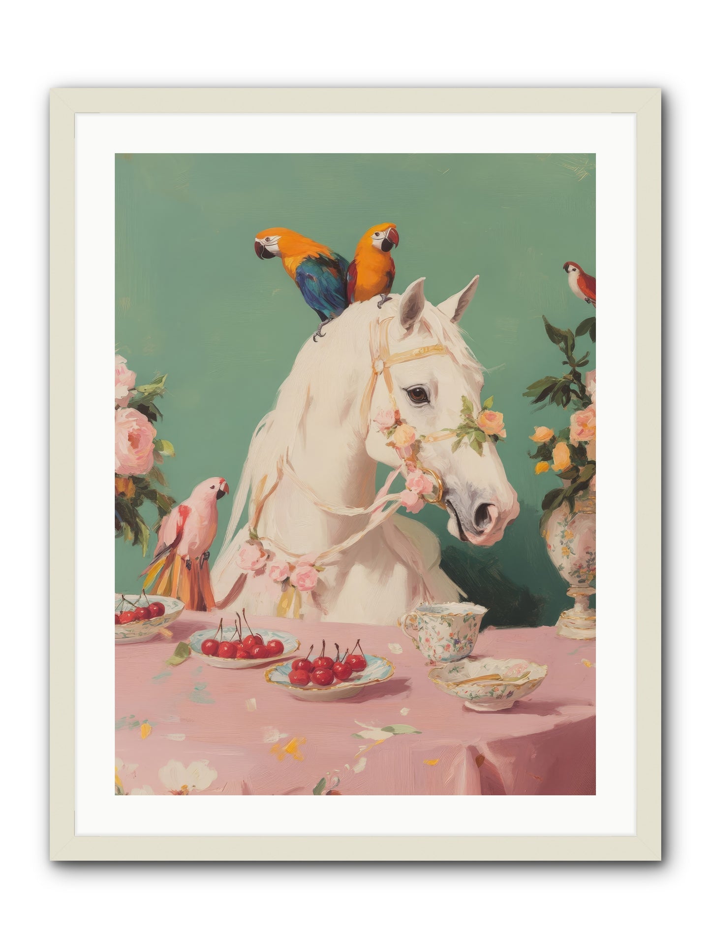 The Bohemian BreakfastRez2 -- Framed Print - White 24x32