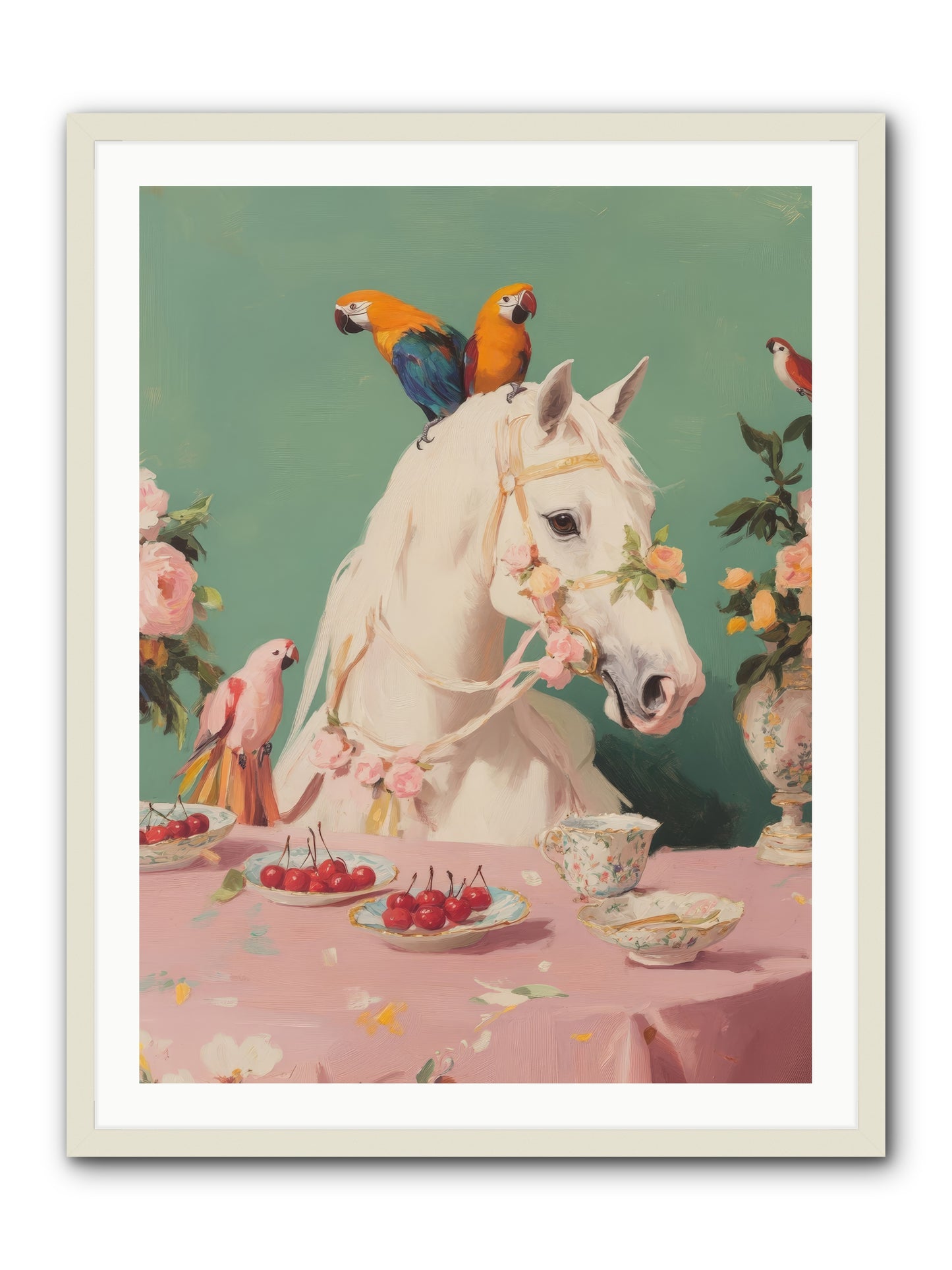 The Bohemian BreakfastRez2 -- Framed Print - White 30x40