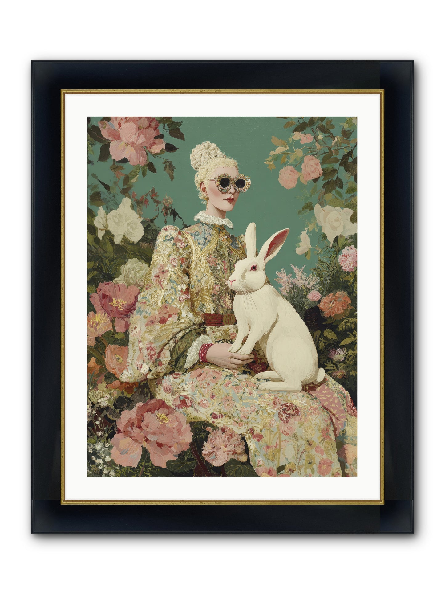 The Botanist's Private Garden — The-Botanists-Private-Garden-24x32-Framed-Print-Wide-Black-w-Gold.jpg