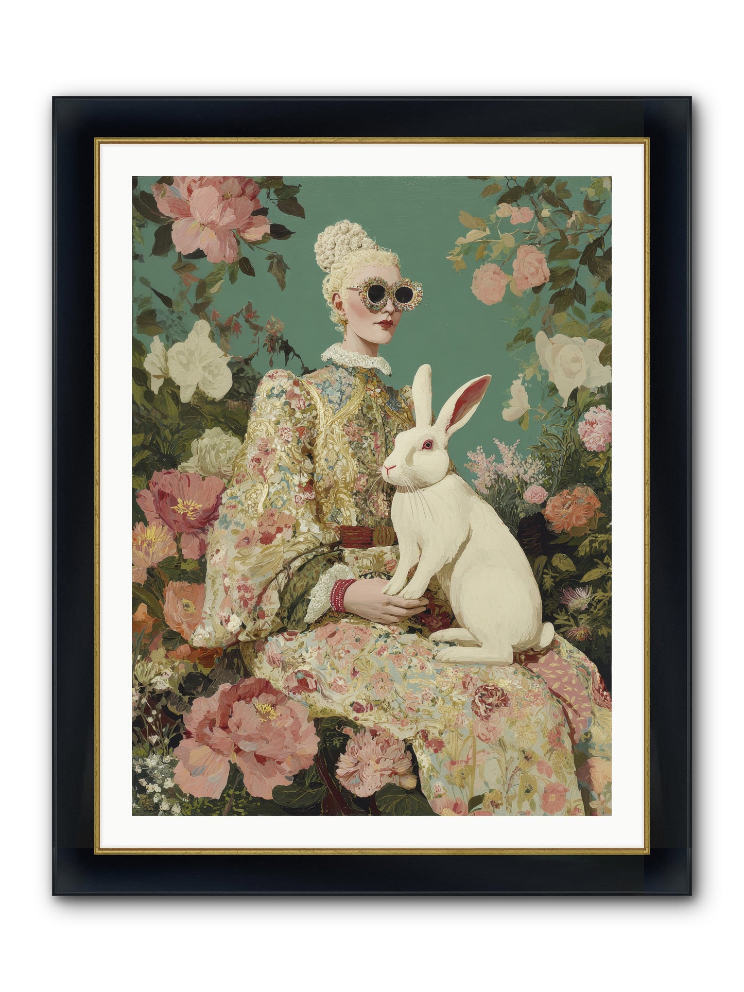 The Botanist's Private Garden — The-Botanists-Private-Garden-30x40-Framed-Print-Wide-Black-w-Gold.jpg