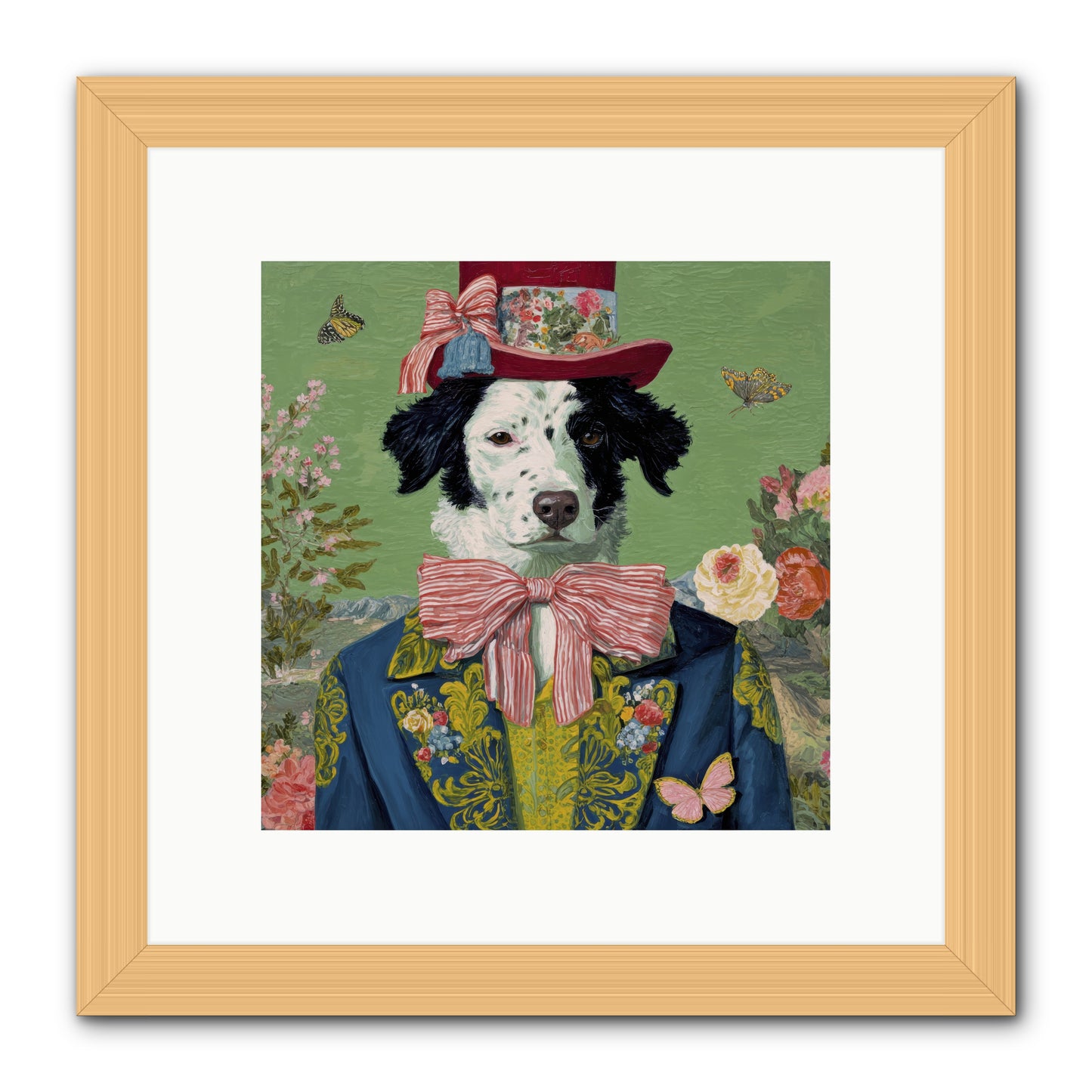 The Bow & Boheme -- Framed Print - Natural 10x10
