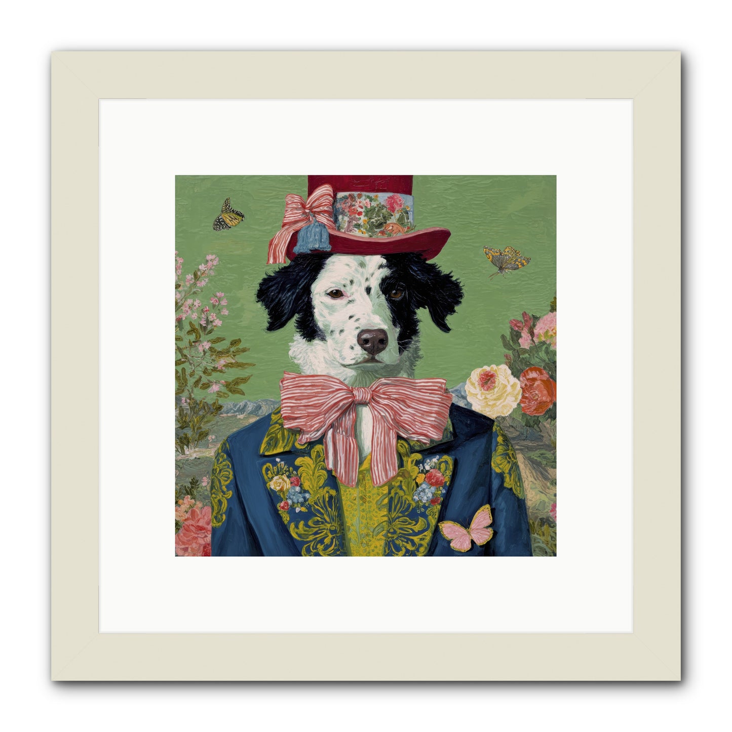 The Bow & Boheme -- Framed Print - White 10x10
