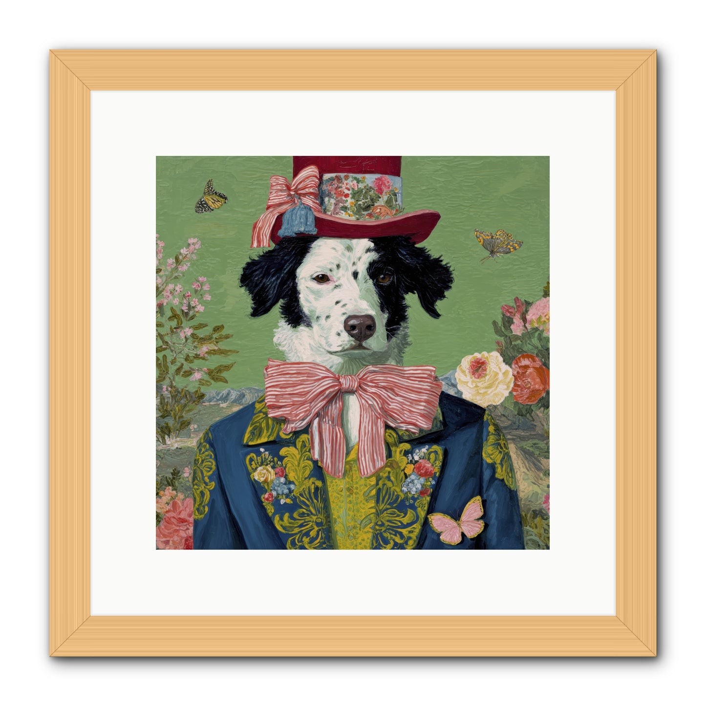 The Bow & Boheme -- Framed Print - Natural 12x12