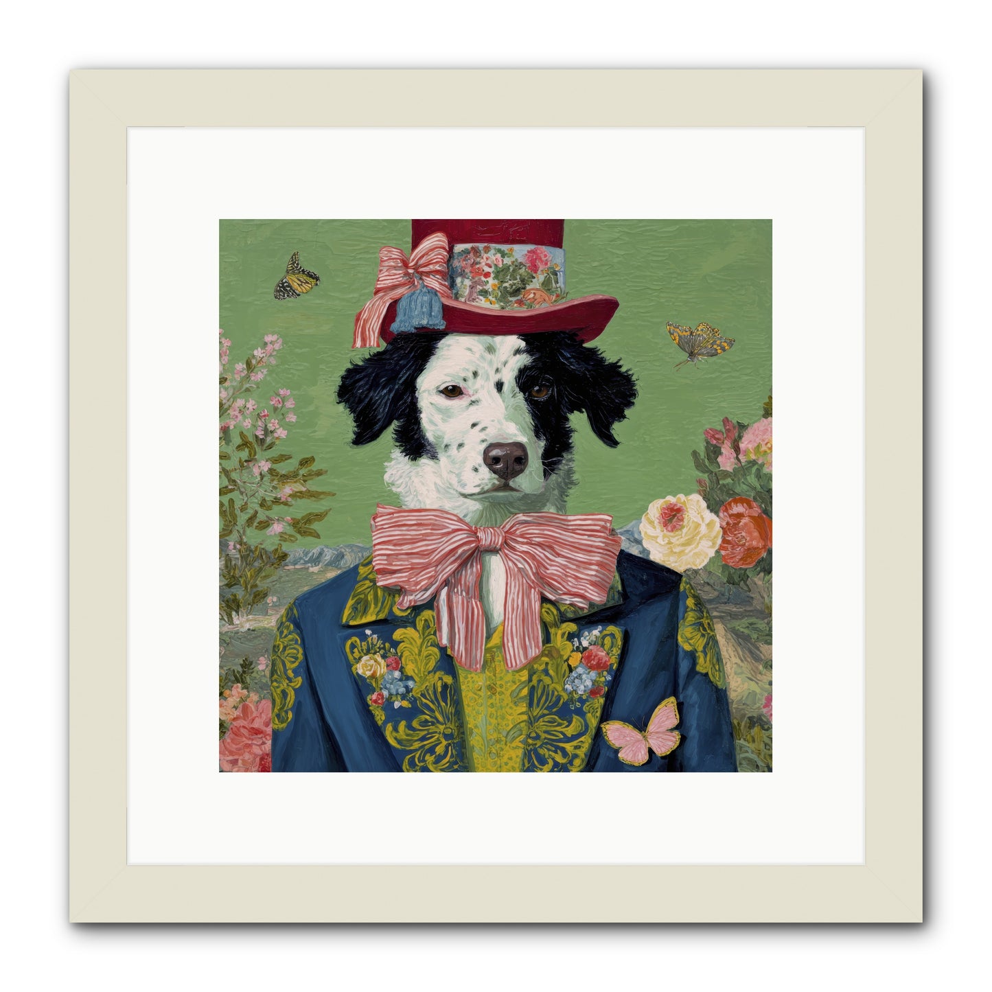 The Bow & Boheme -- Framed Print - White 12x12