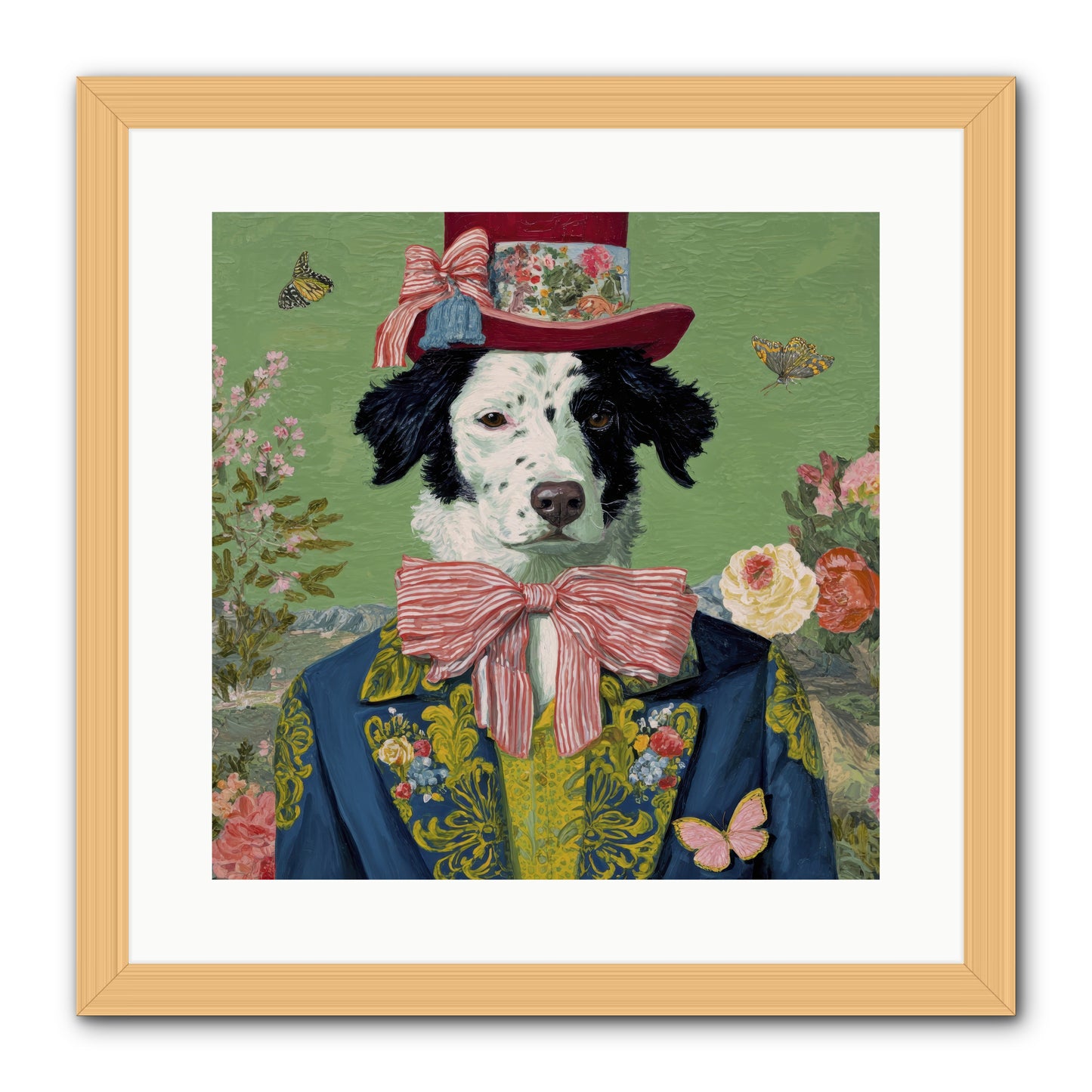 The Bow & Boheme -- Framed Print - Natural 16x16