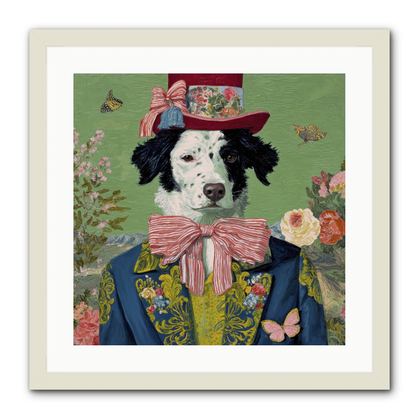 The Bow & Boheme -- Framed Print - White 20x20