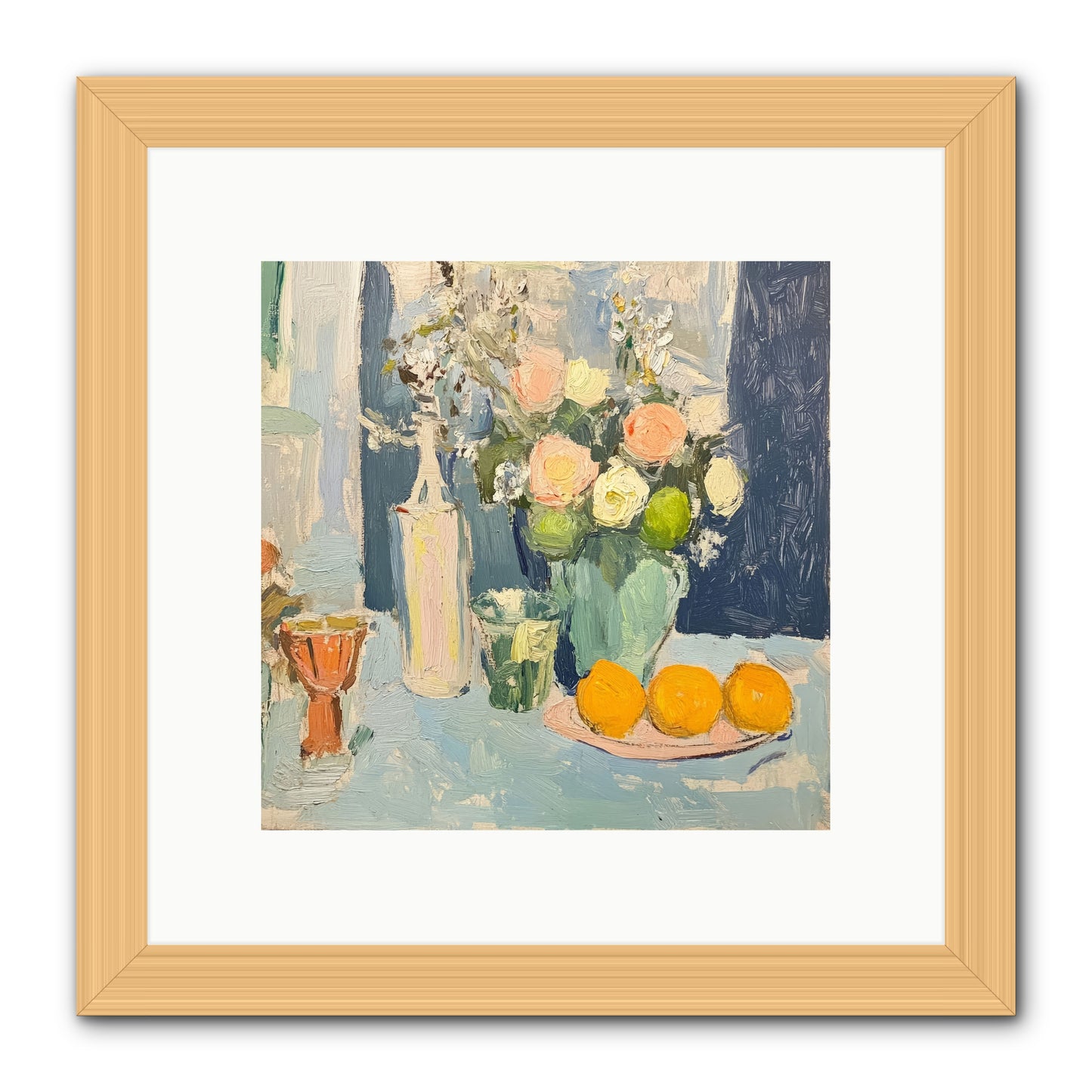 The Breakfast Room -- Framed Print - Natural 10x10