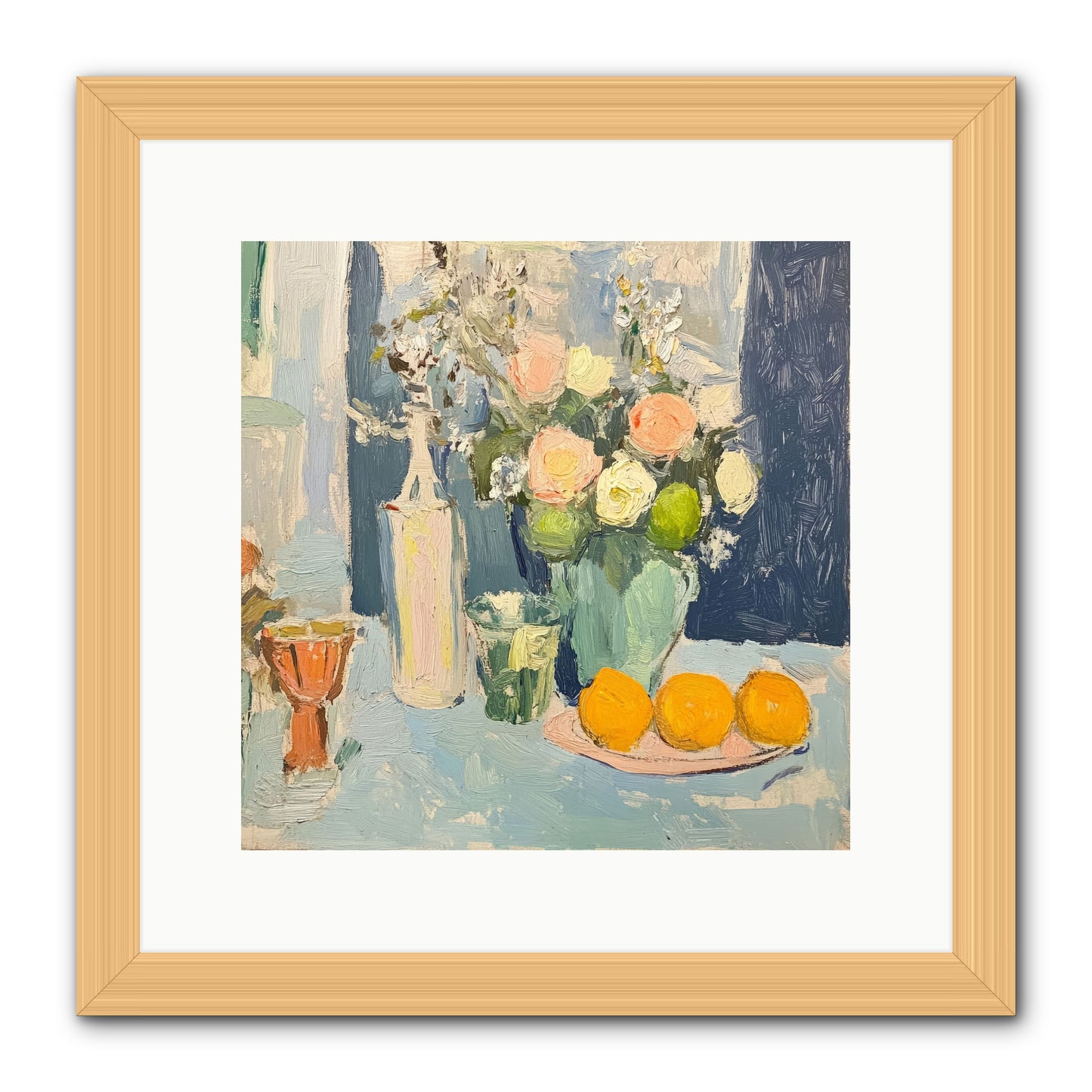 The Breakfast Room -- Framed Print - Natural 12x12