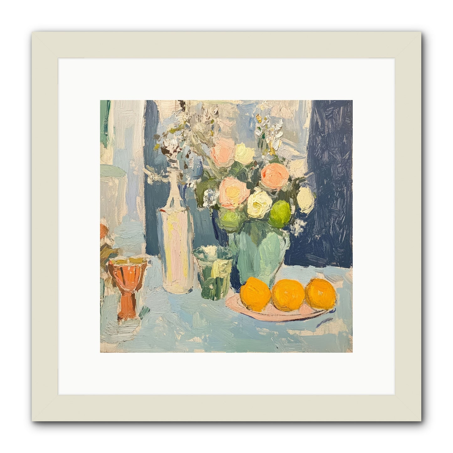 The Breakfast Room -- Framed Print - White 12x12