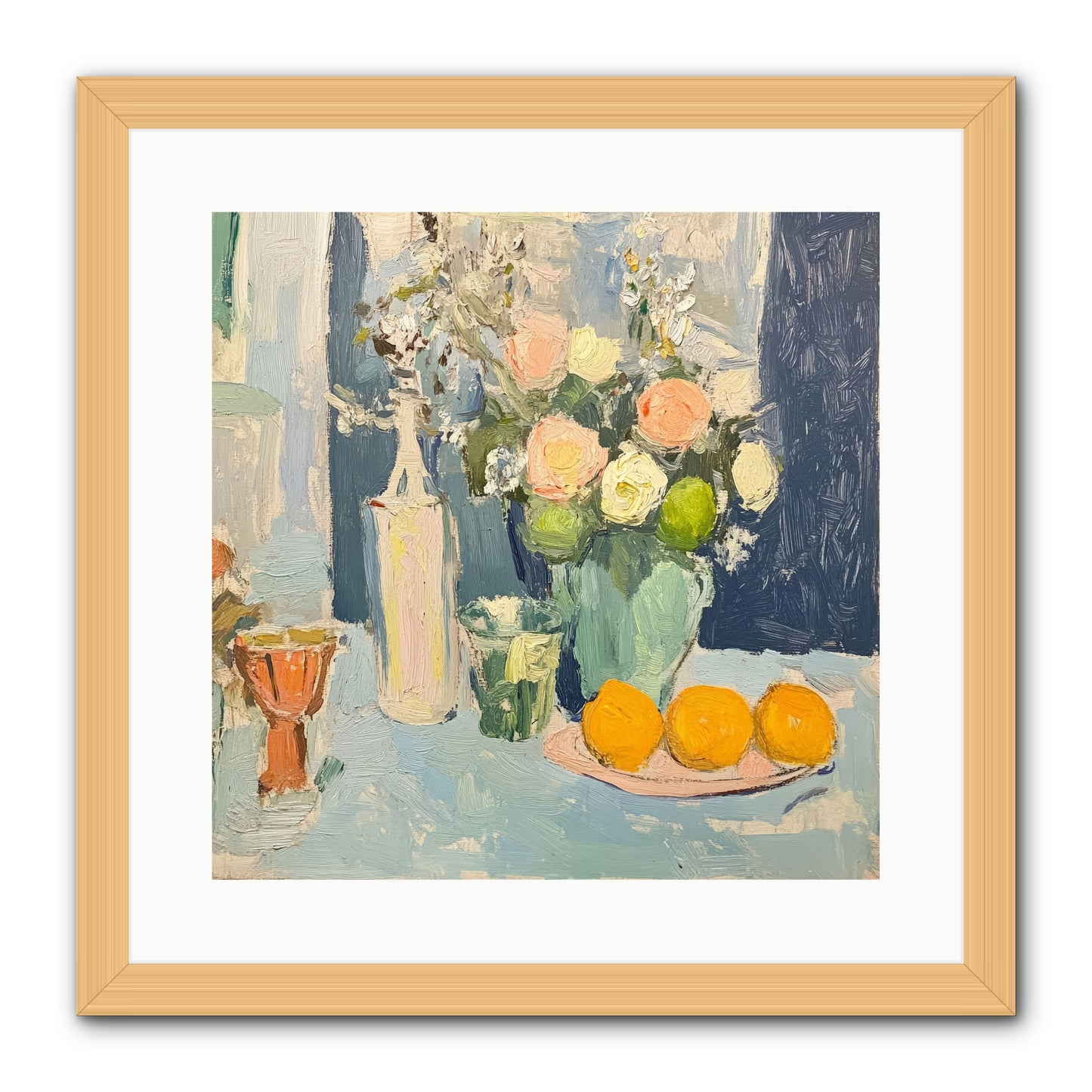 The Breakfast Room -- Framed Print - Natural 16x16