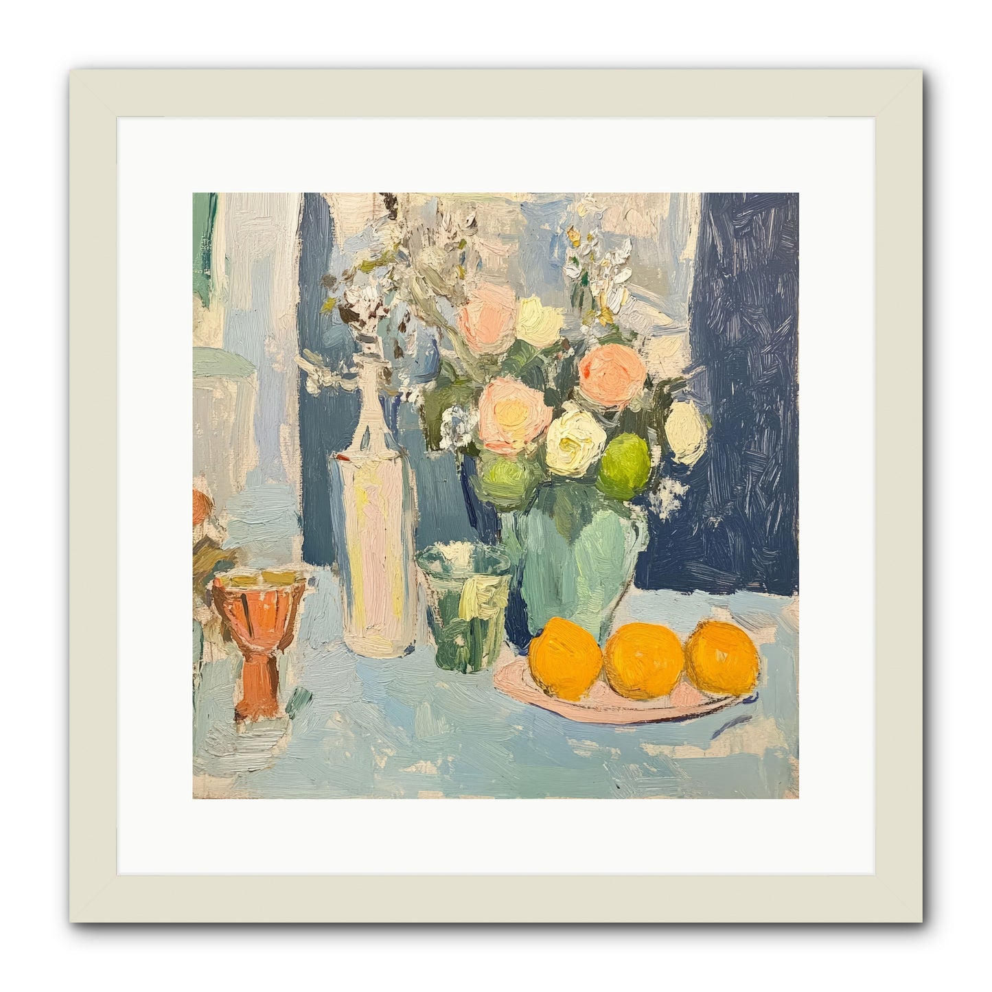The Breakfast Room -- Framed Print - White 16x16
