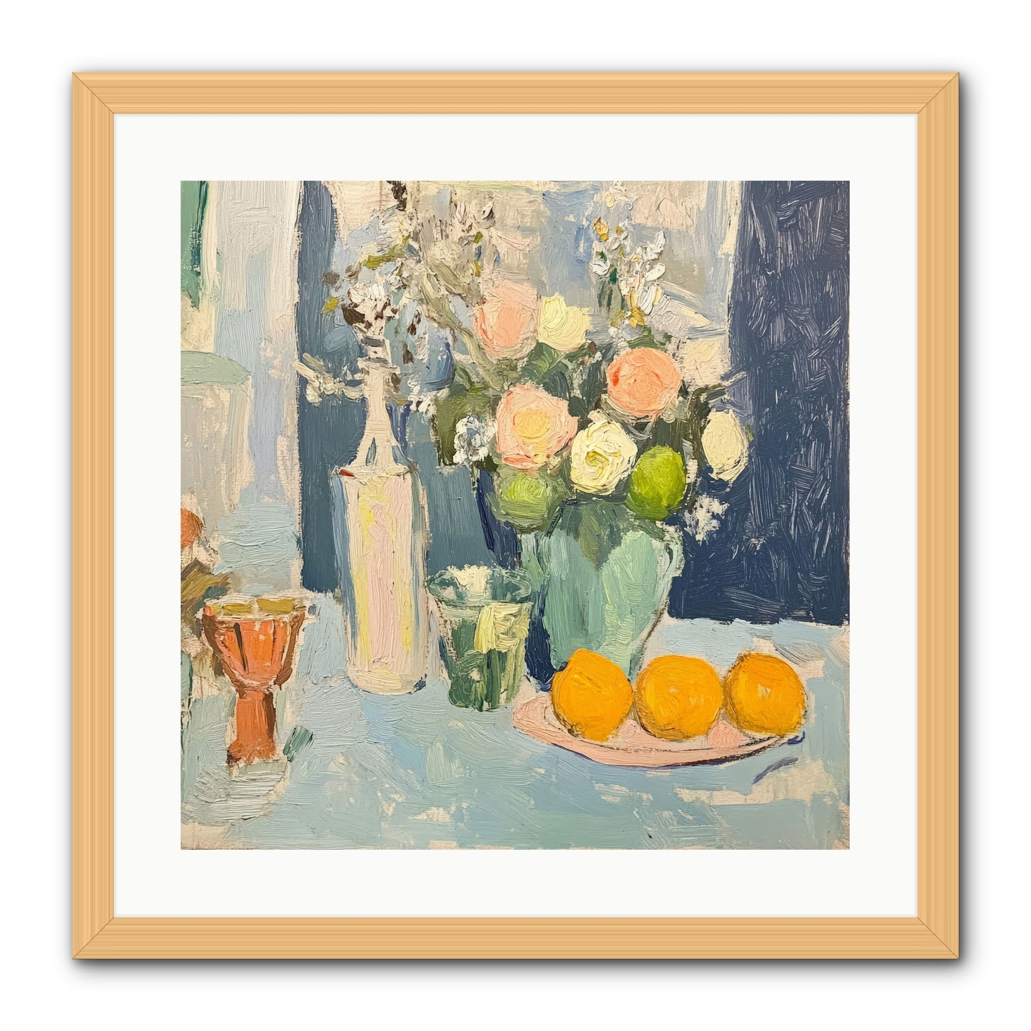 The Breakfast Room -- Framed Print - Natural 20x20