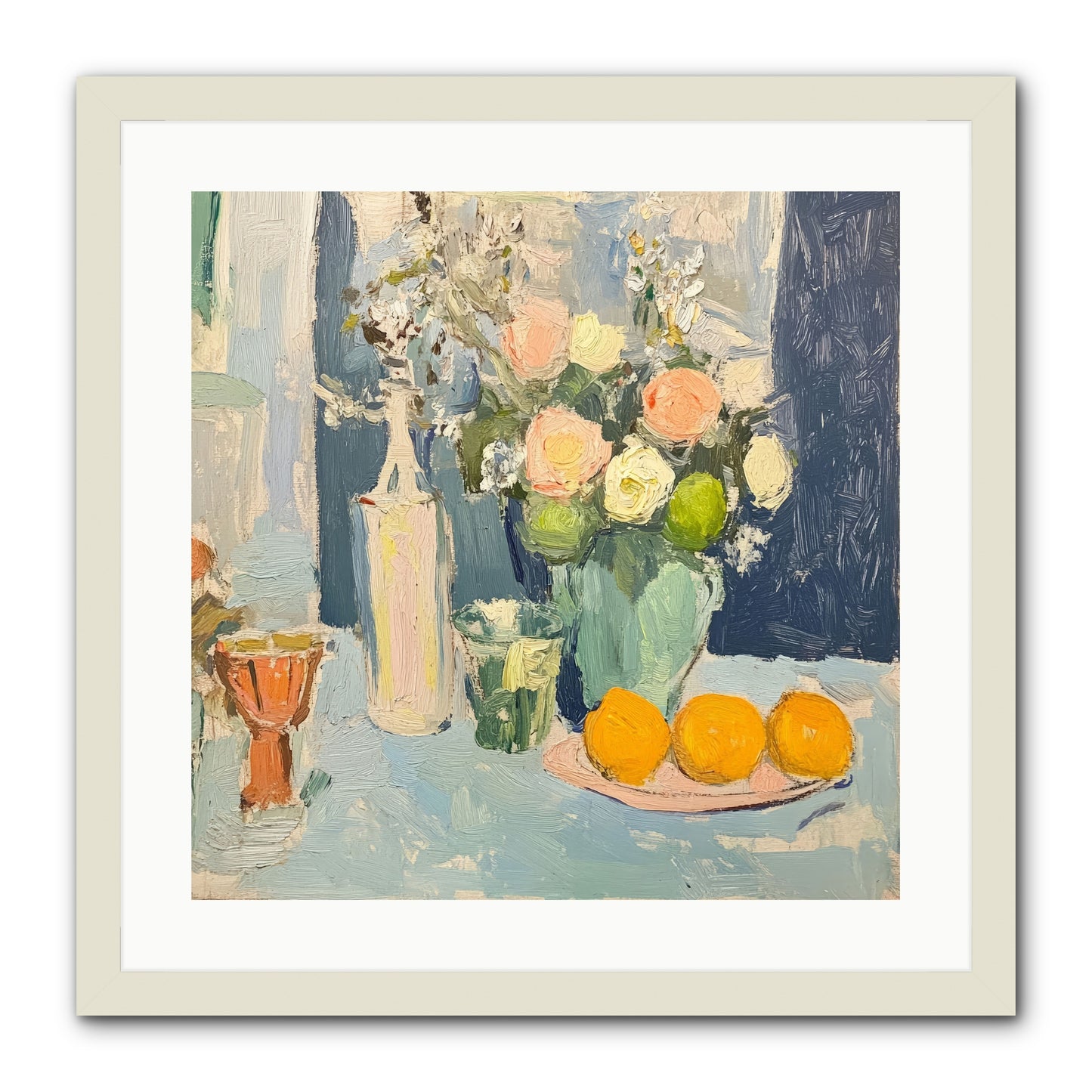The Breakfast Room -- Framed Print - White 20x20