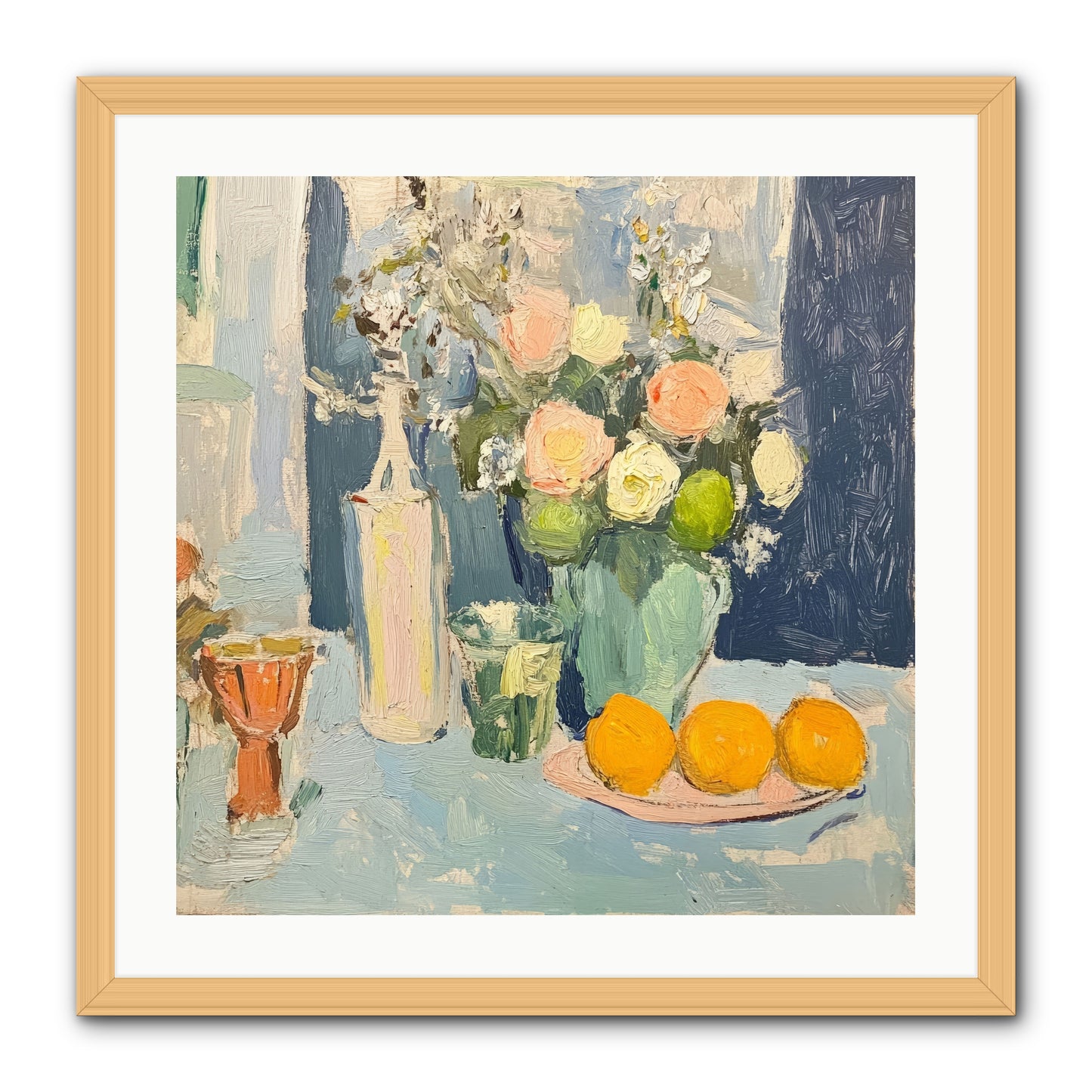 The Breakfast Room -- Framed Print - Natural 24x24
