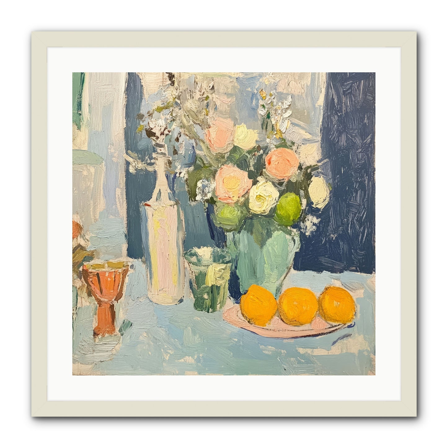 The Breakfast Room -- Framed Print - White 24x24