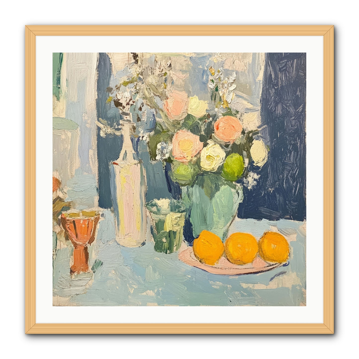 The Breakfast Room -- Framed Print - Natural 30x30