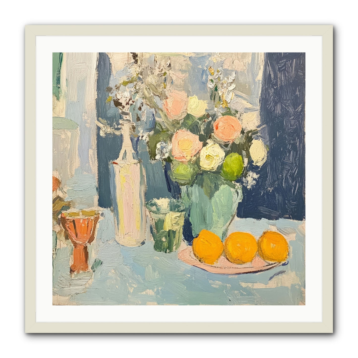 The Breakfast Room -- Framed Print - White 30x30