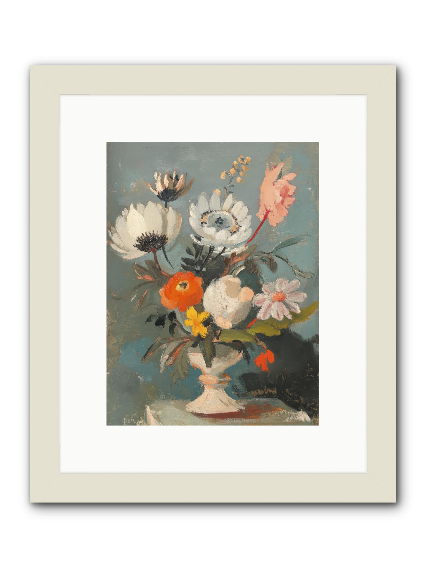 The Cabbage Hat Society -- Framed Print - White 9x12