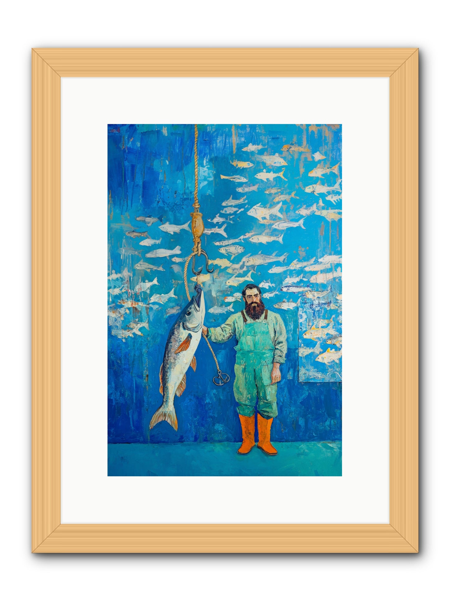 The Captain's Tale -- Framed Print - Natural 10x15
