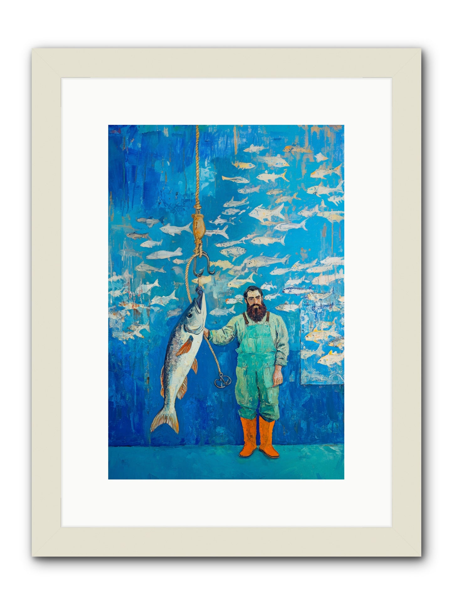 The Captain's Tale -- Framed Print - White 10x15