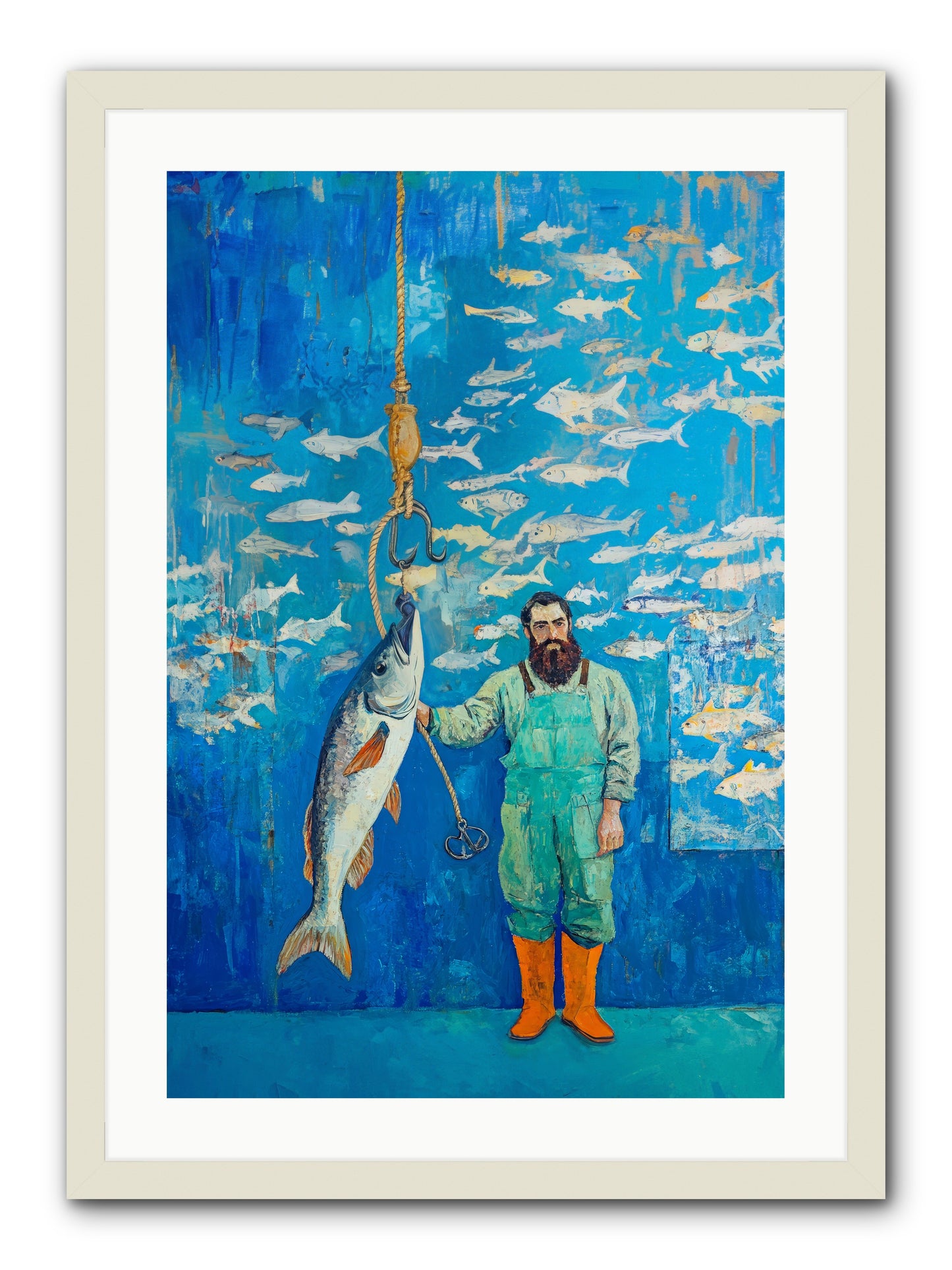The Captain's Tale -- Framed Print - White 20x30