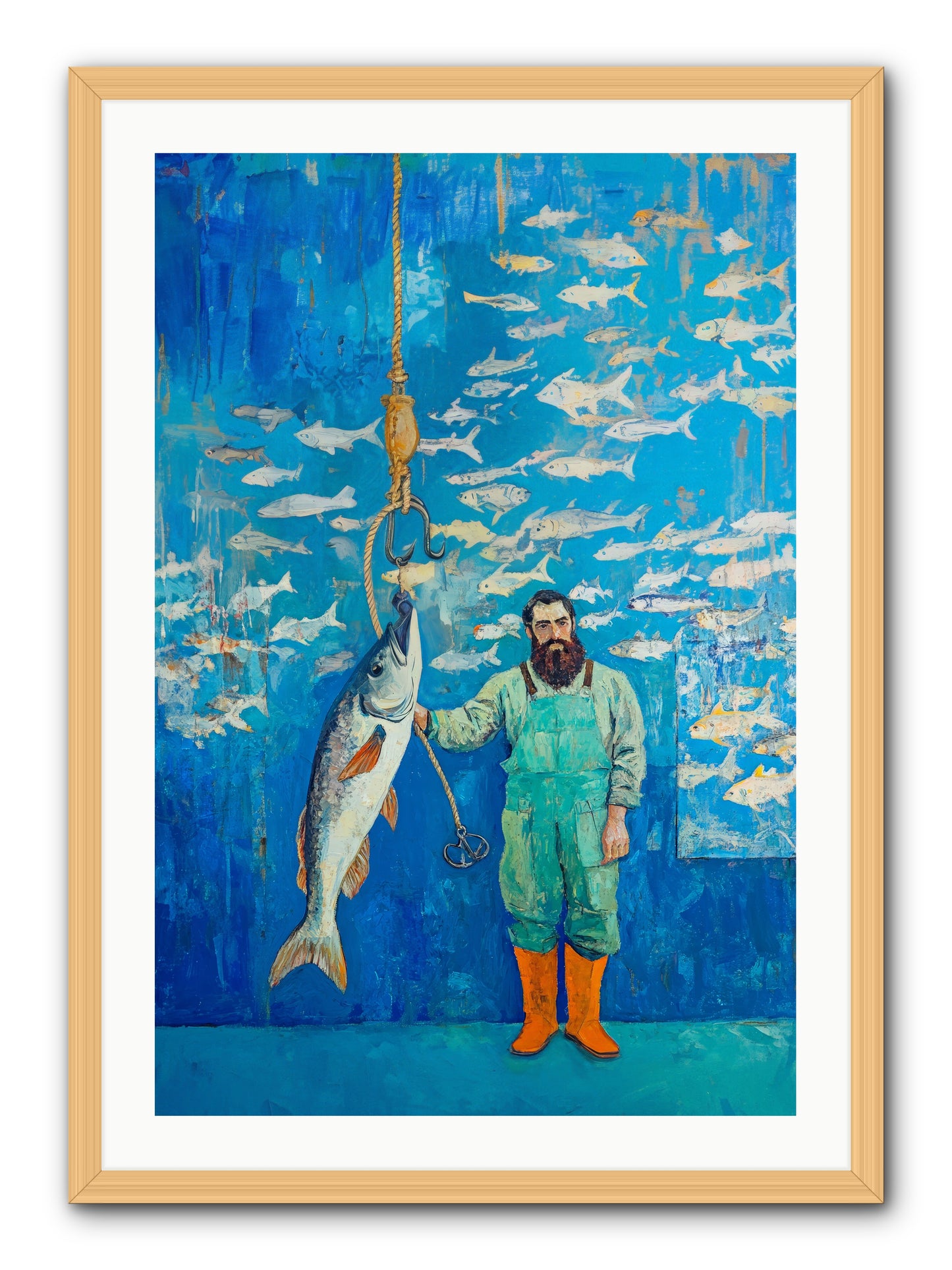 The Captain's Tale -- Framed Print - Natural 24x36
