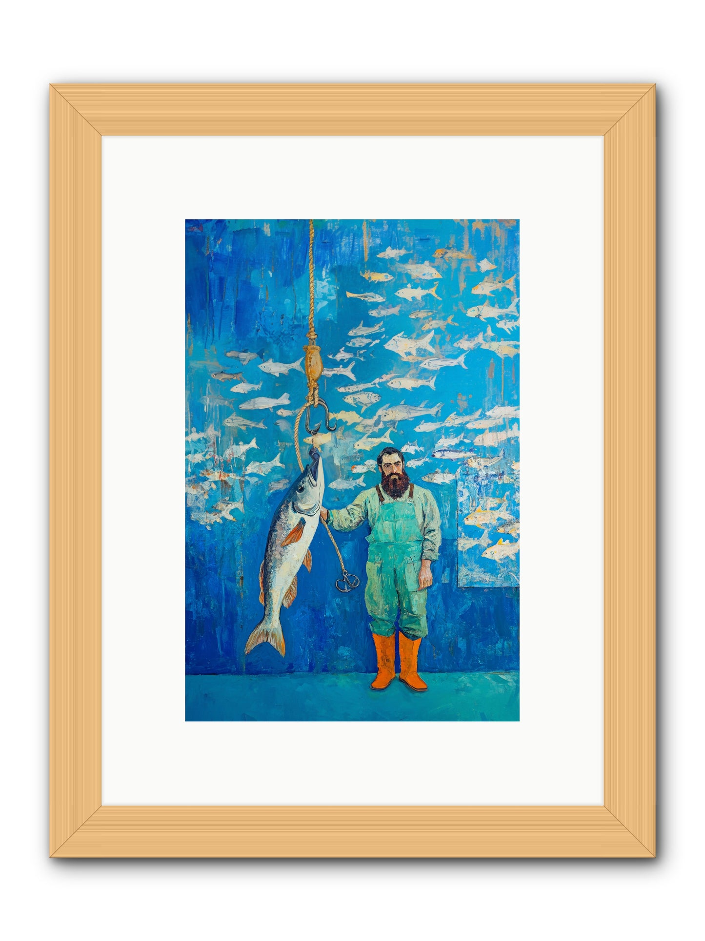 The Captain's Tale -- Framed Print - Natural 8x12