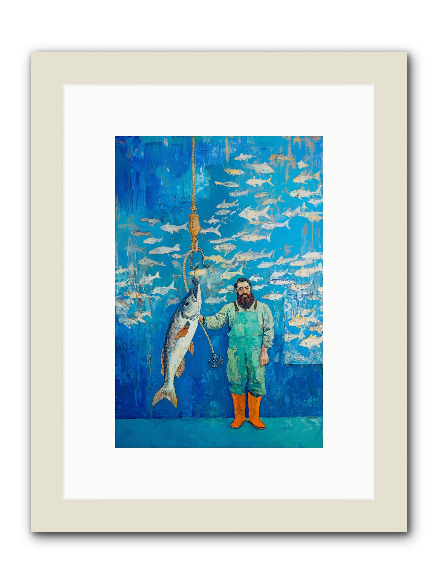 The Captain's Tale -- Framed Print - White 8x12
